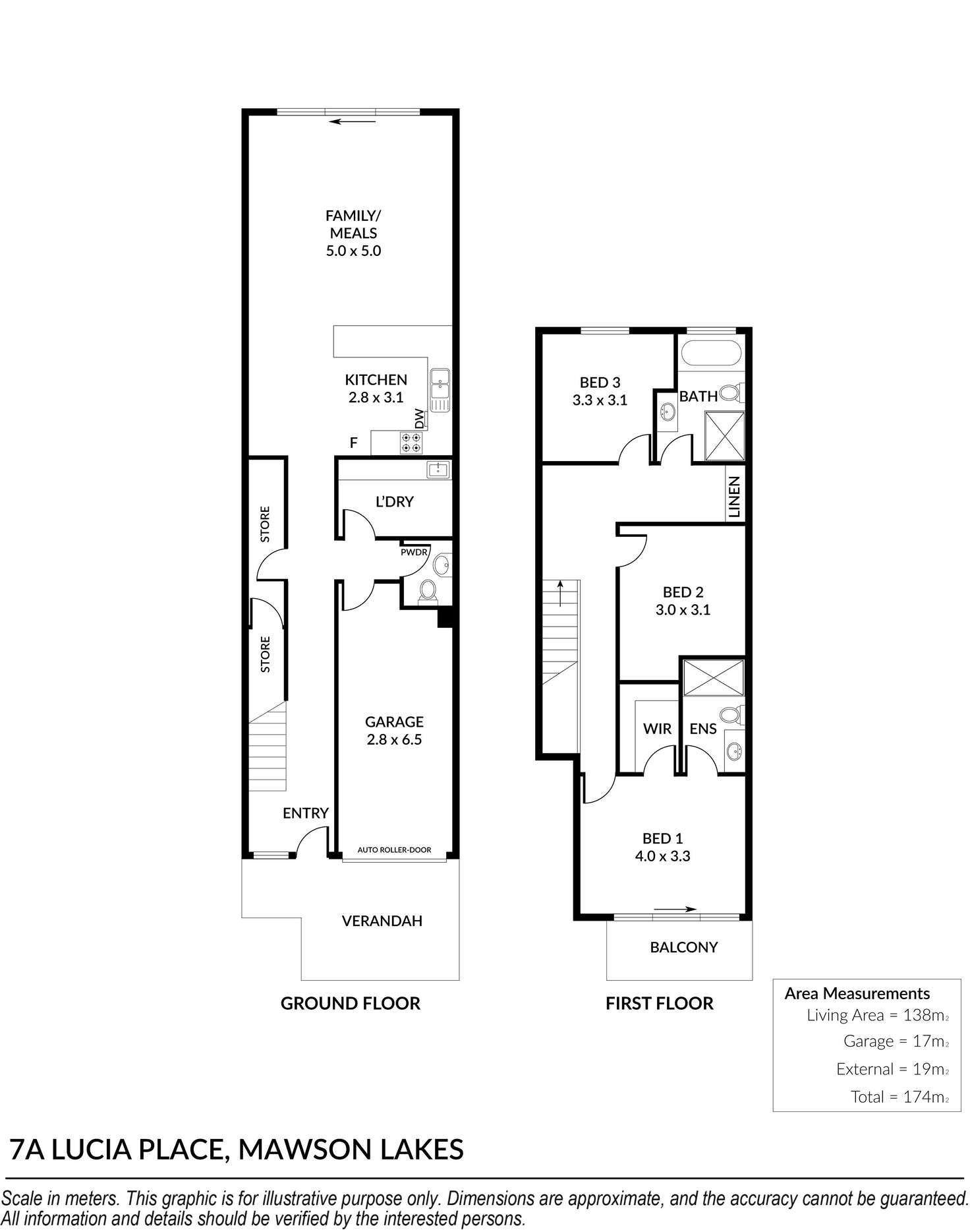 Floorplan of Homely townhouse listing, 7A Lucia Place, Mawson Lakes SA 5095
