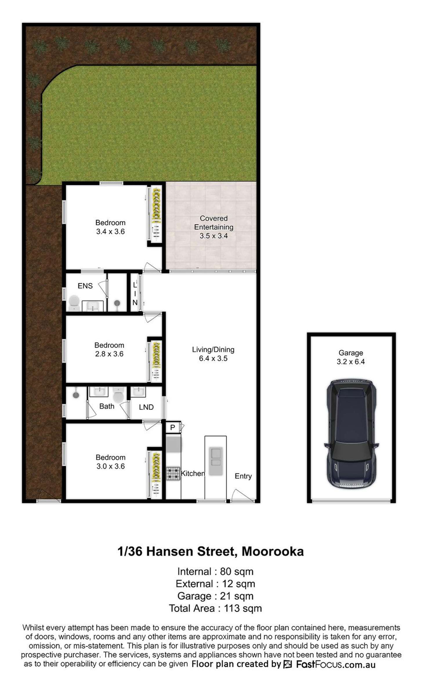 Floorplan of Homely apartment listing, 1/36 Hansen Street, Moorooka QLD 4105