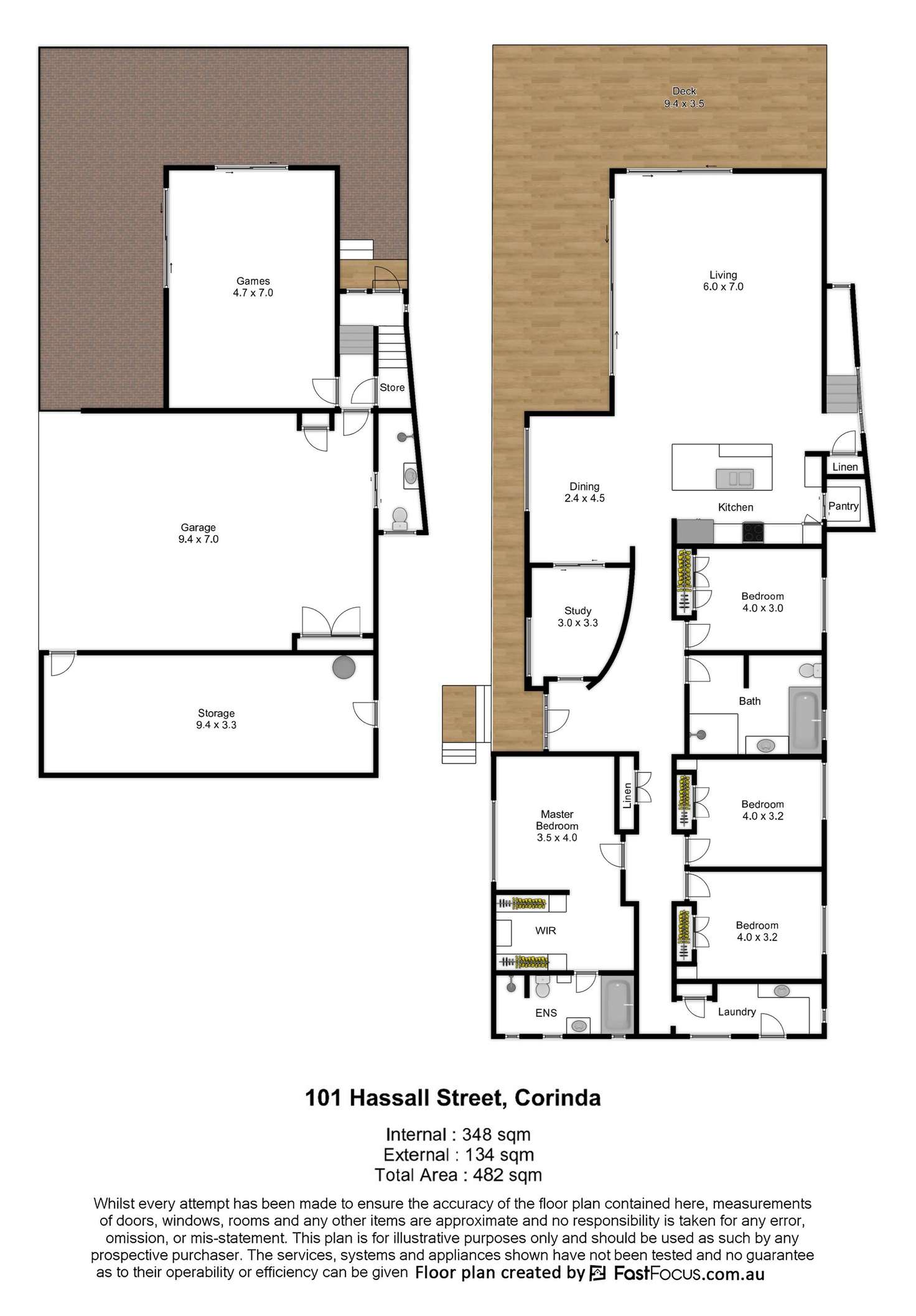 Floorplan of Homely house listing, 101 Hassall Street, Corinda QLD 4075