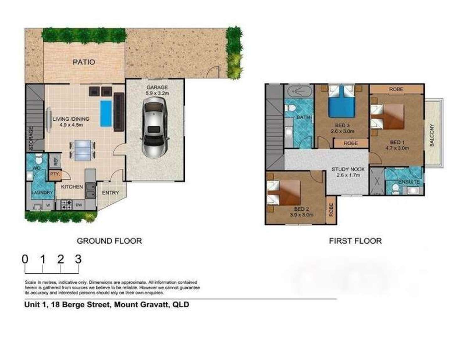 Floorplan of Homely townhouse listing, 1/18 Berge Street, Mount Gravatt QLD 4122