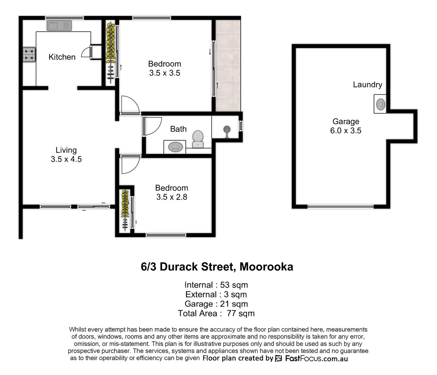 Floorplan of Homely unit listing, 6/3 Durack Street, Moorooka QLD 4105