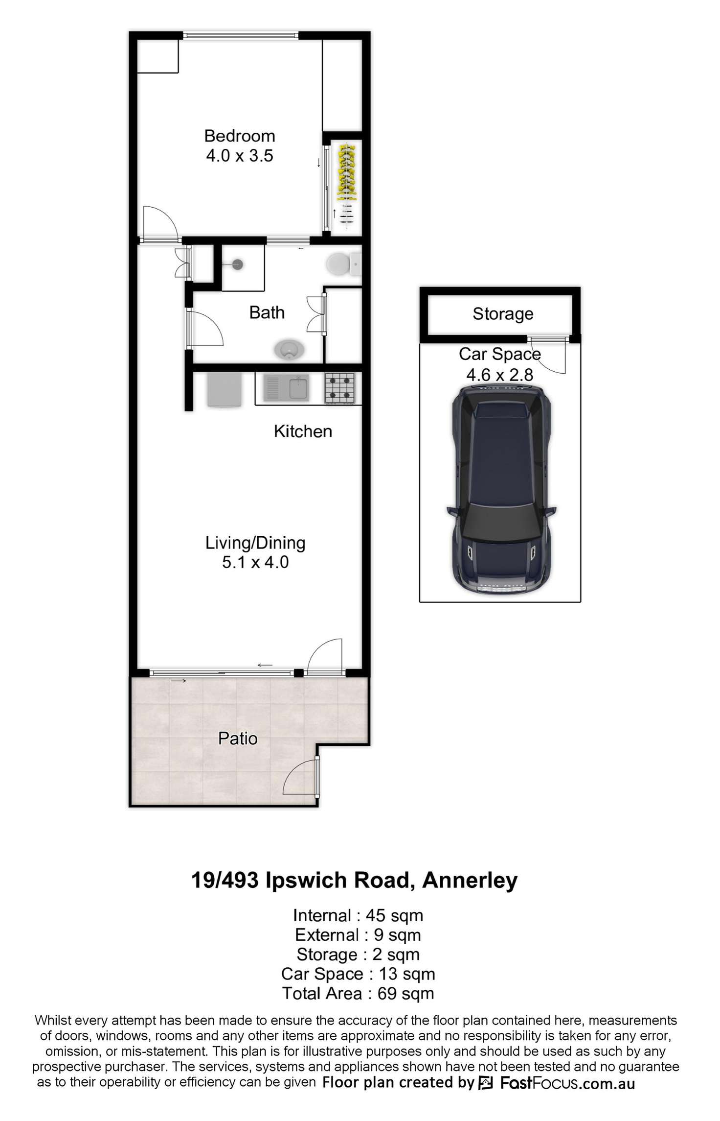 Floorplan of Homely unit listing, 19/493 Ipswich Road, Annerley QLD 4103