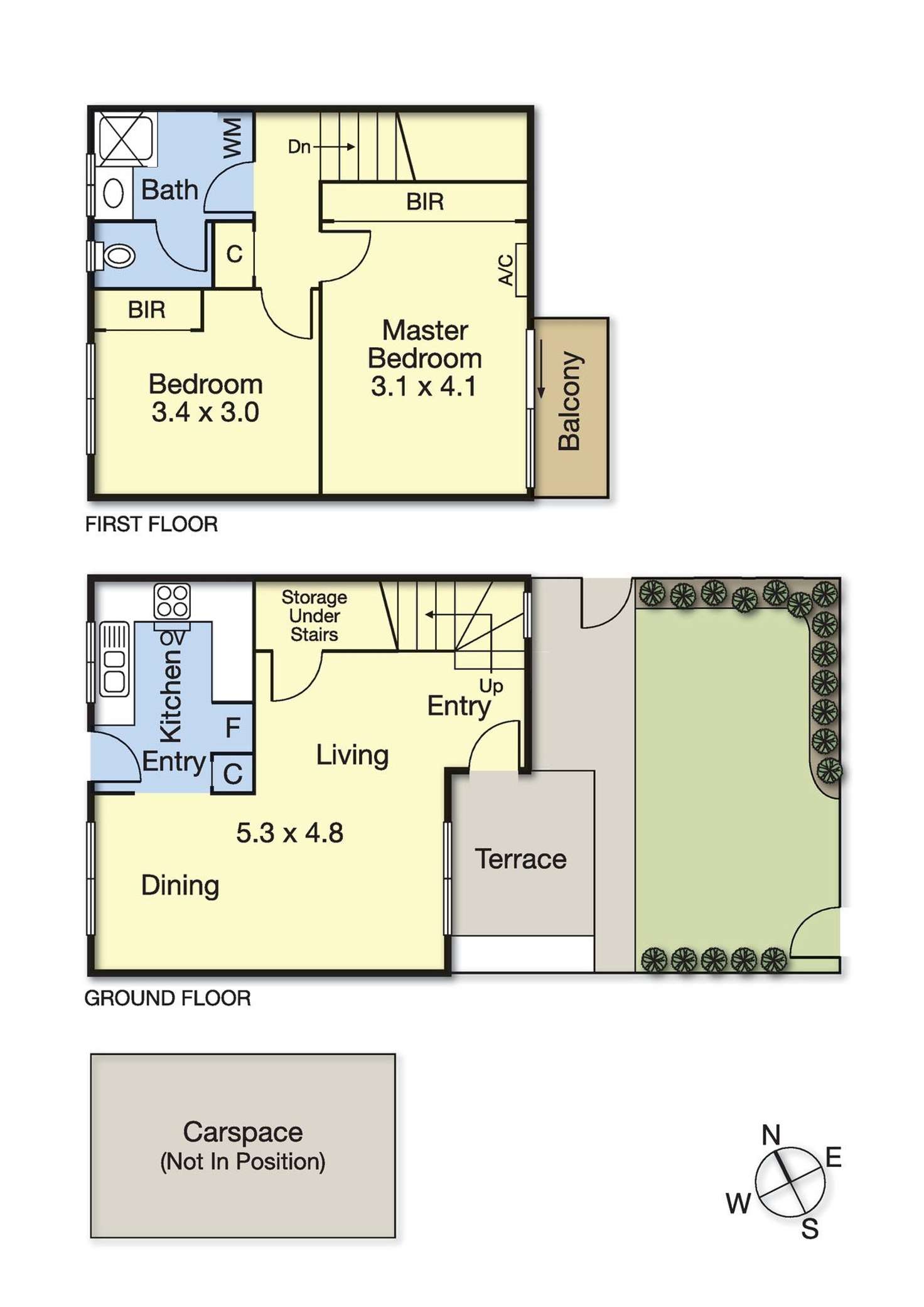 Floorplan of Homely townhouse listing, 3/30 Kelly Street, Chadstone VIC 3148