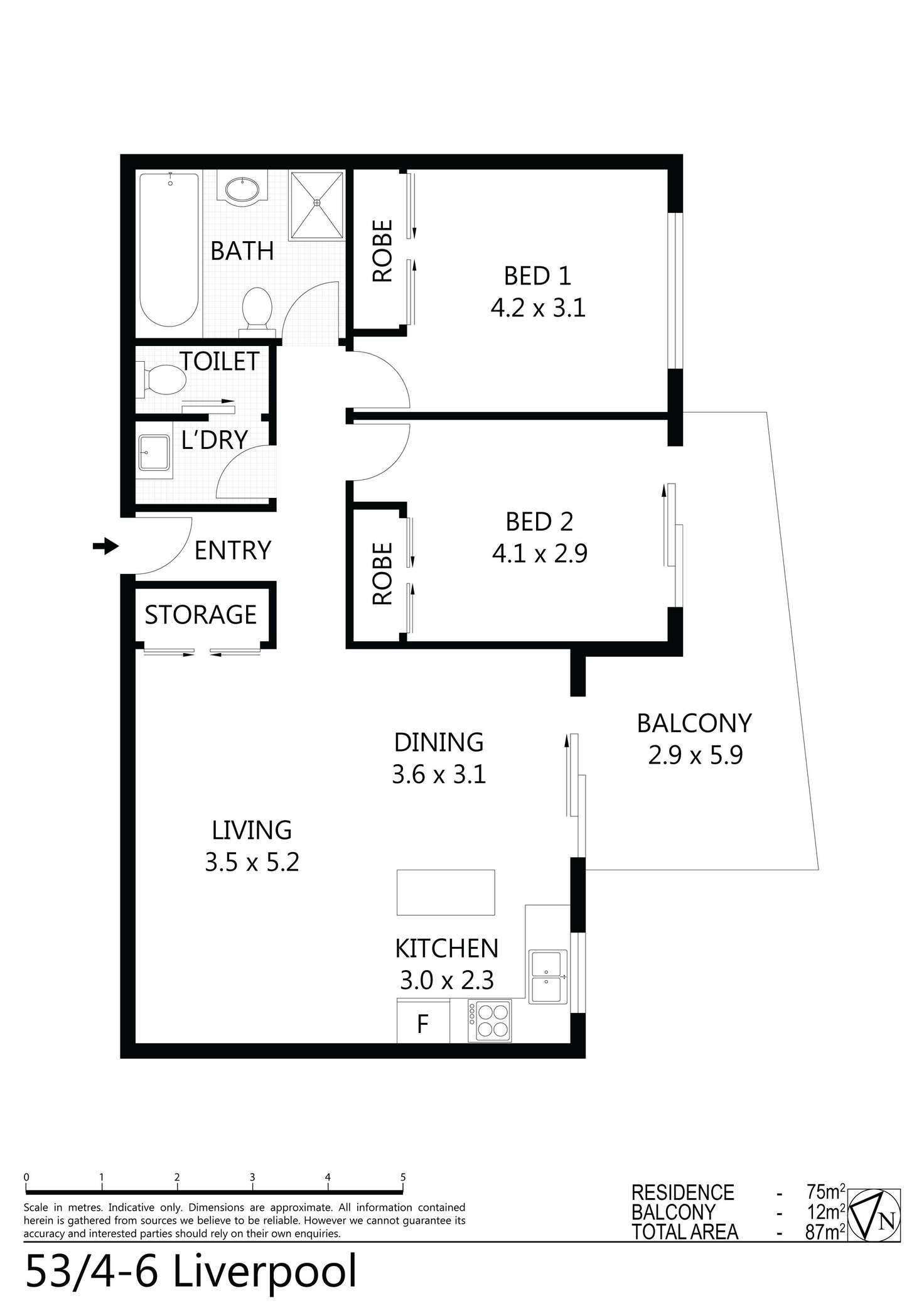 Floorplan of Homely apartment listing, 53/4-6 Lachlan Street, Liverpool NSW 2170