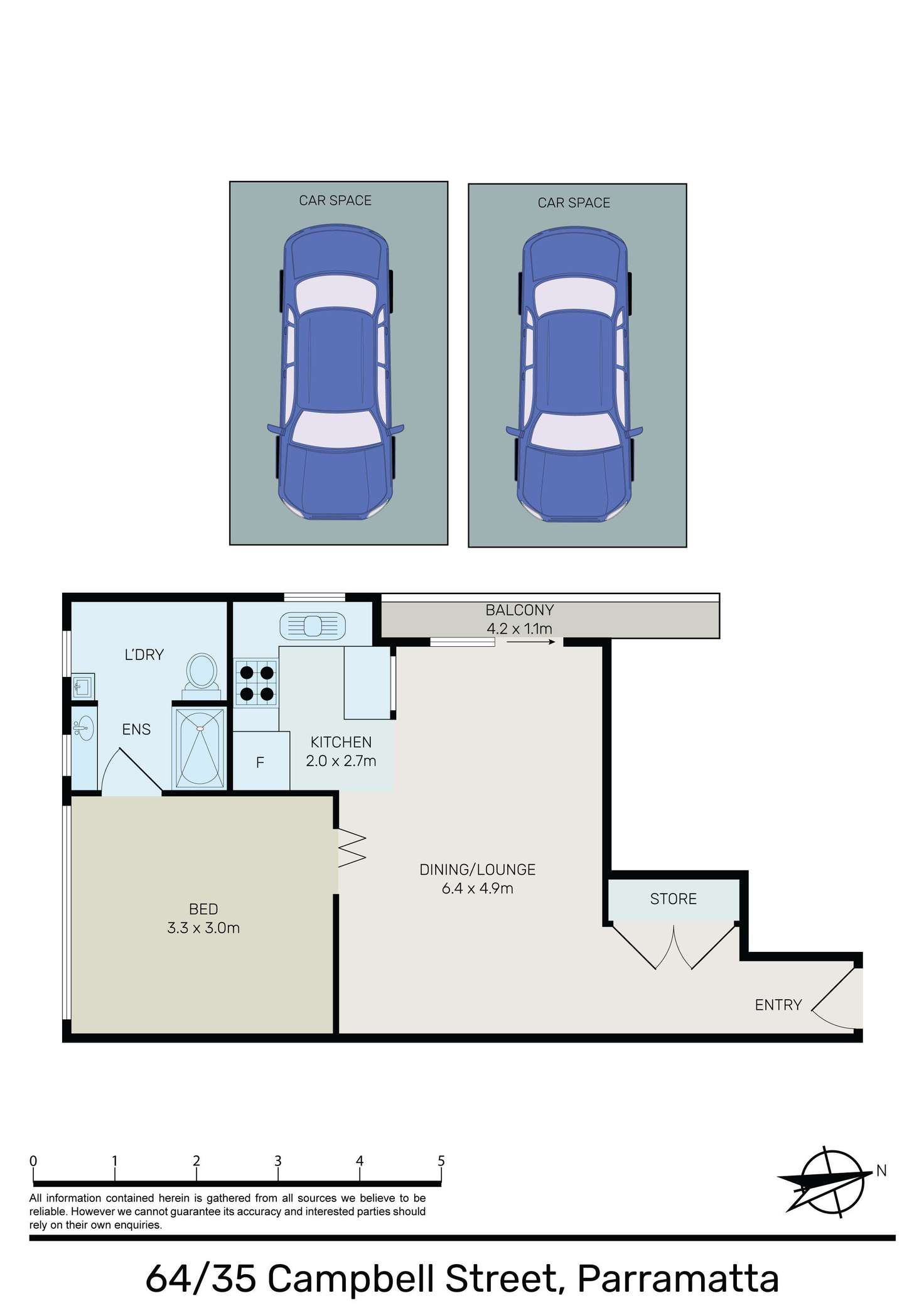 Floorplan of Homely apartment listing, 64/35 Campbell Street, Parramatta NSW 2150