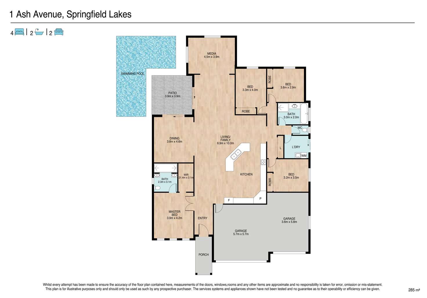Floorplan of Homely house listing, 1 Ash Avenue, Springfield Lakes QLD 4300