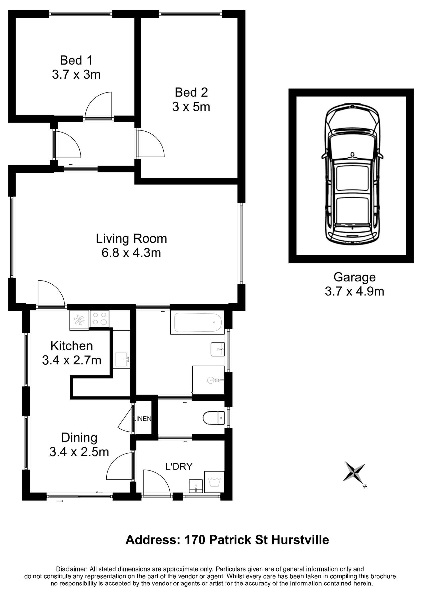 Floorplan of Homely house listing, 170 Patrick Street, Hurstville NSW 2220
