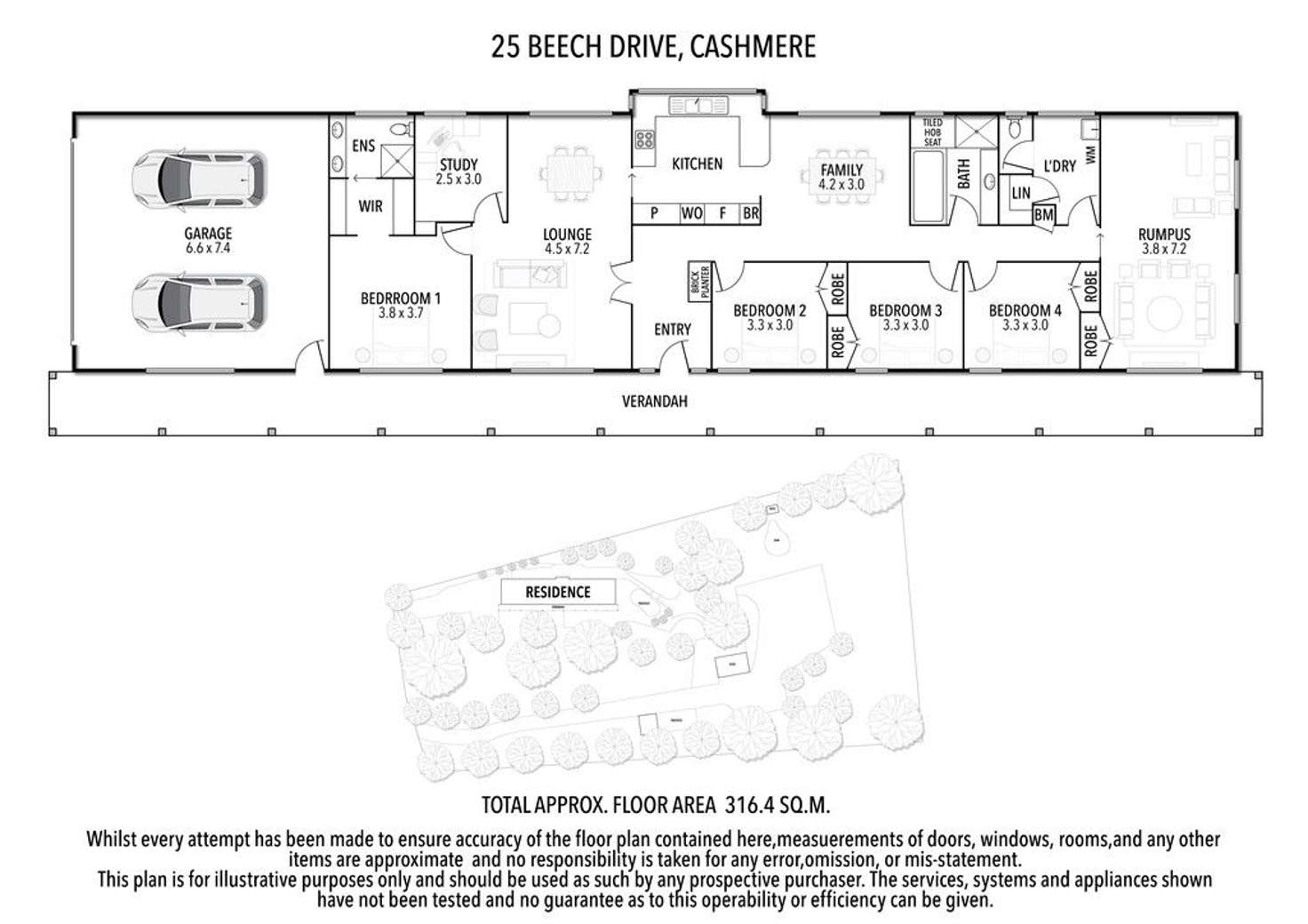 Floorplan of Homely house listing, 25 Beech Drive, Cashmere QLD 4500