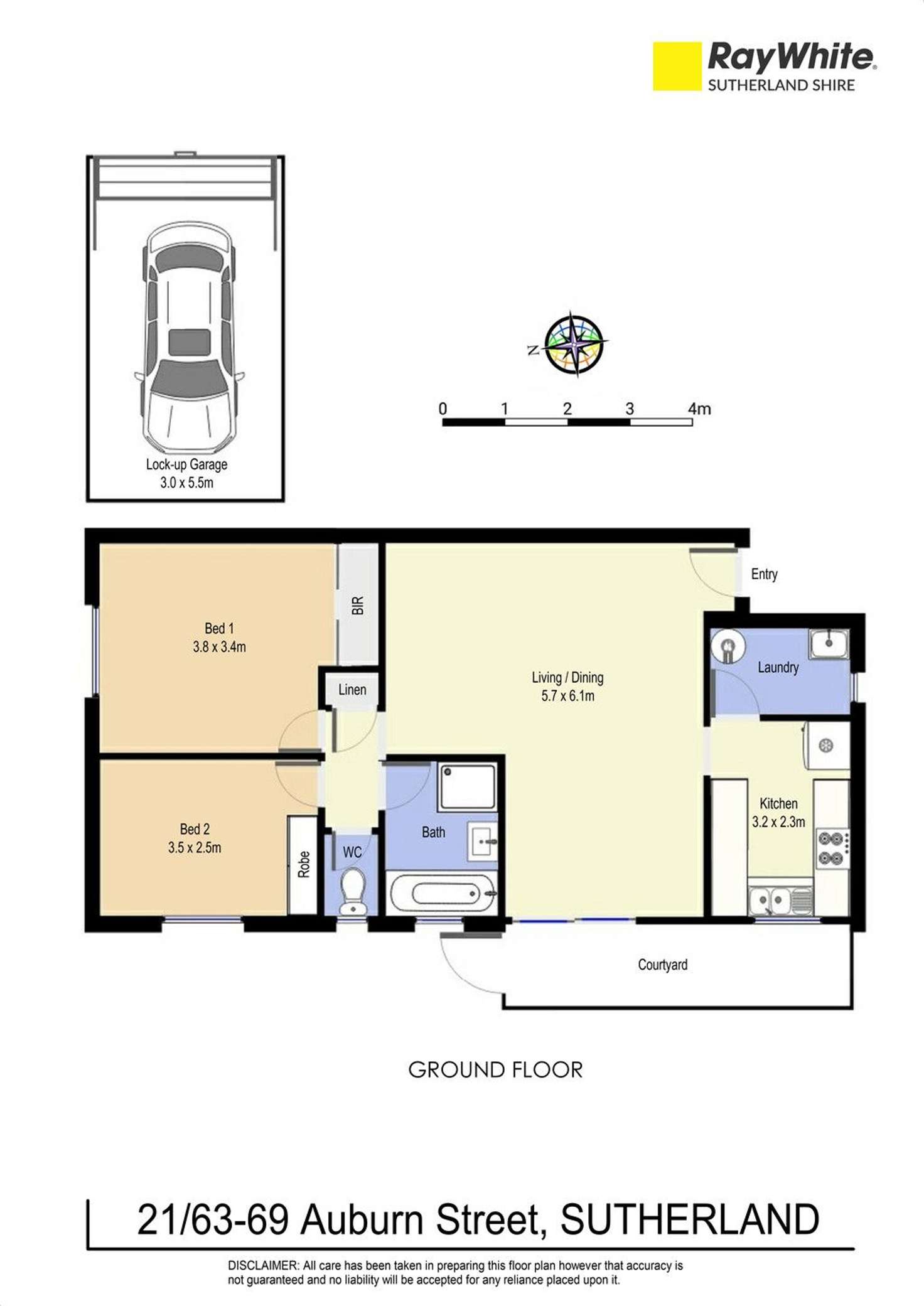 Floorplan of Homely unit listing, 21/63-69 Auburn Street, Sutherland NSW 2232