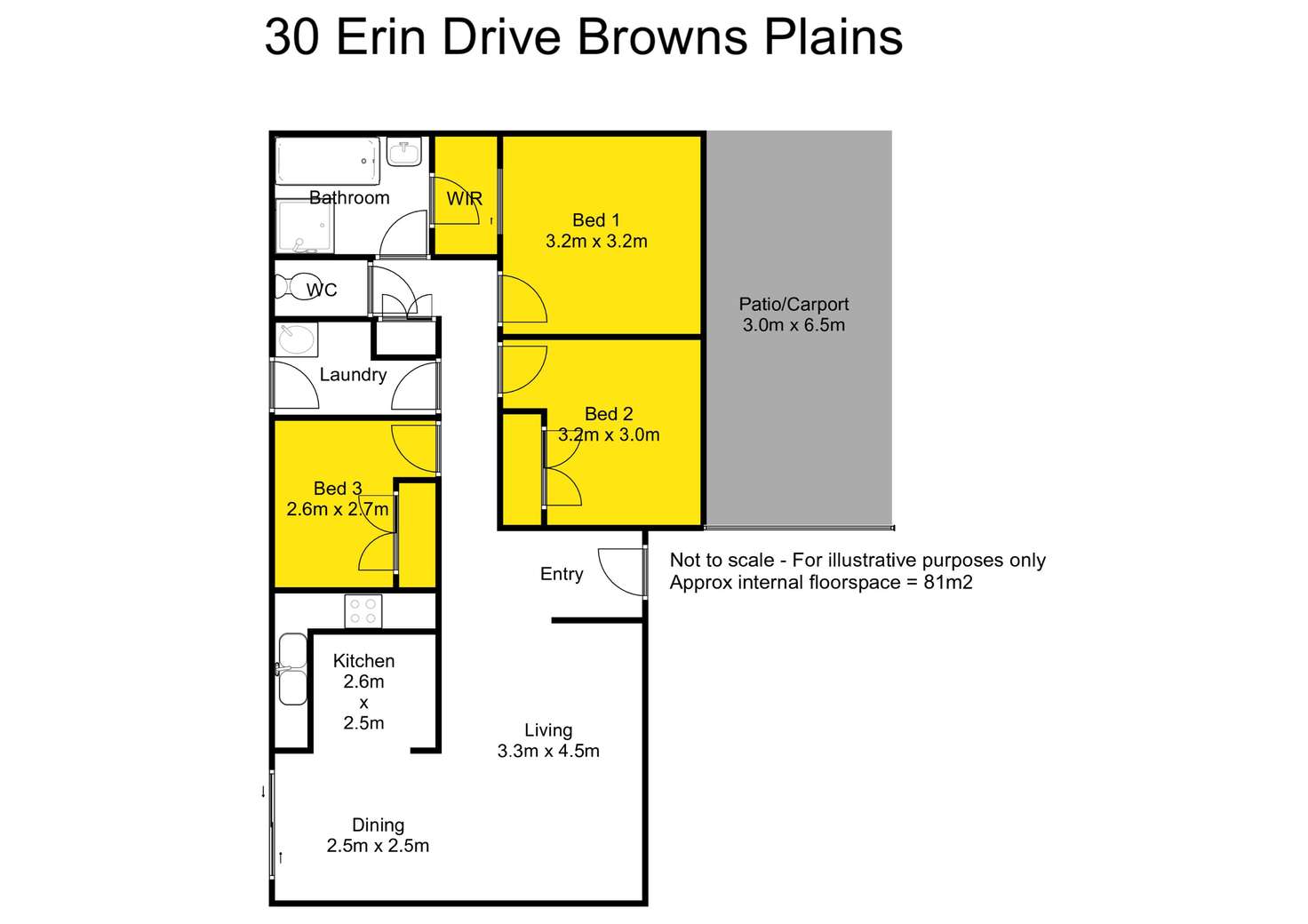 Floorplan of Homely house listing, 30 Erin Drive, Browns Plains QLD 4118