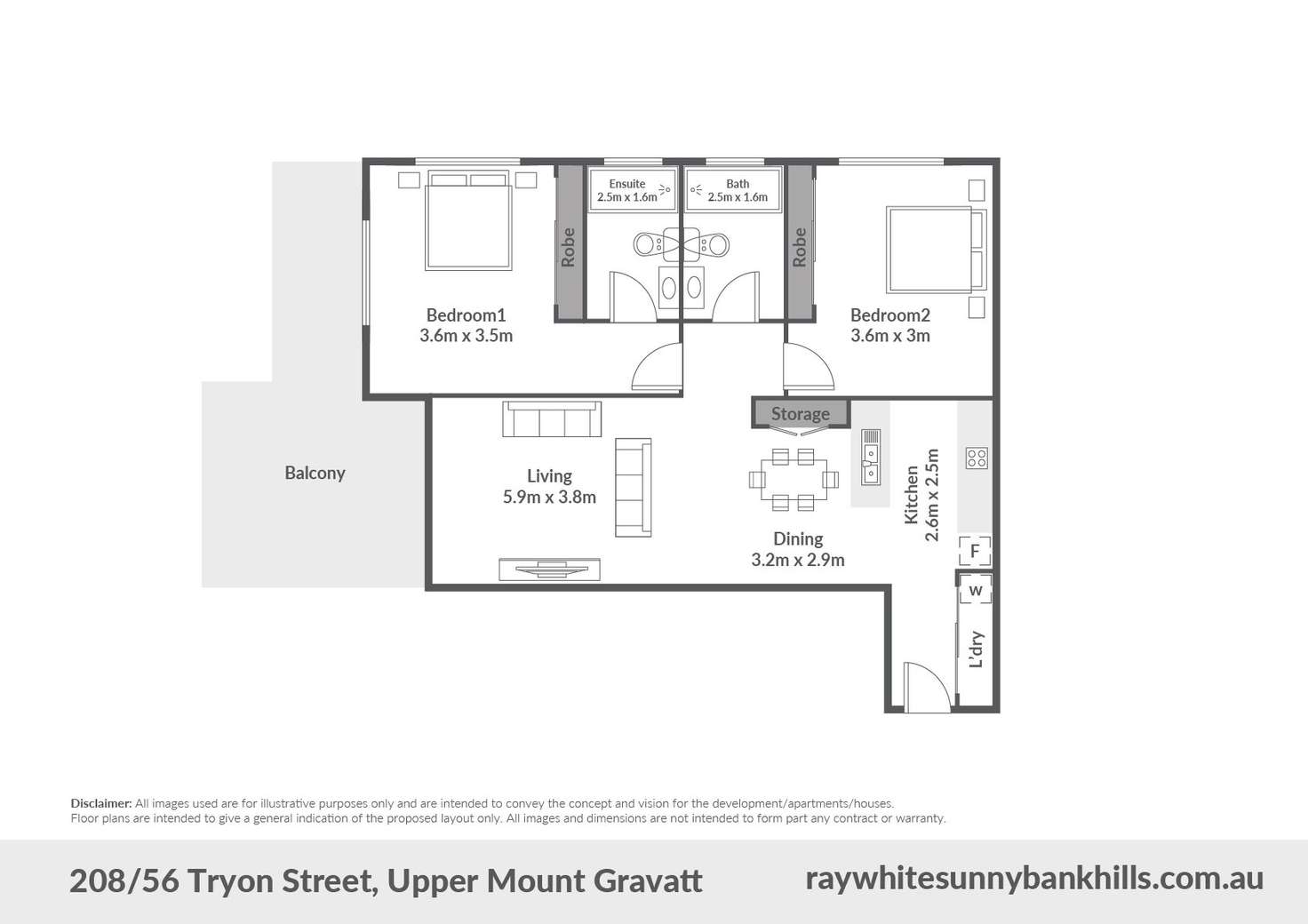 Floorplan of Homely house listing, 208/56 Tryon Street, Upper Mount Gravatt QLD 4122