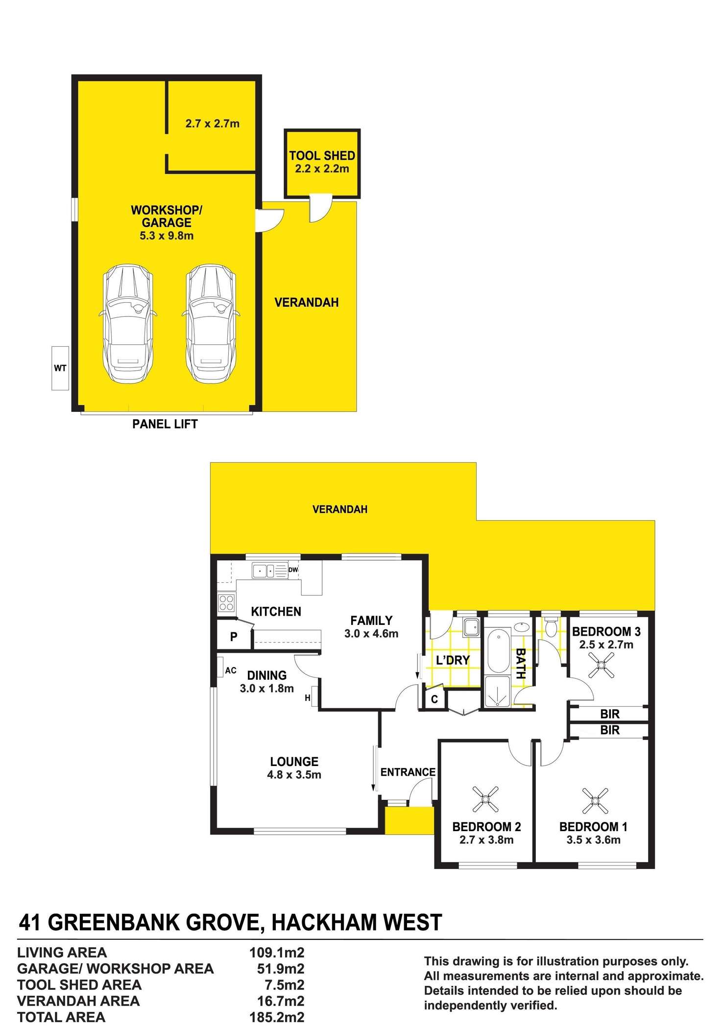 Floorplan of Homely house listing, 41 Greenbank Grove, Hackham West SA 5163