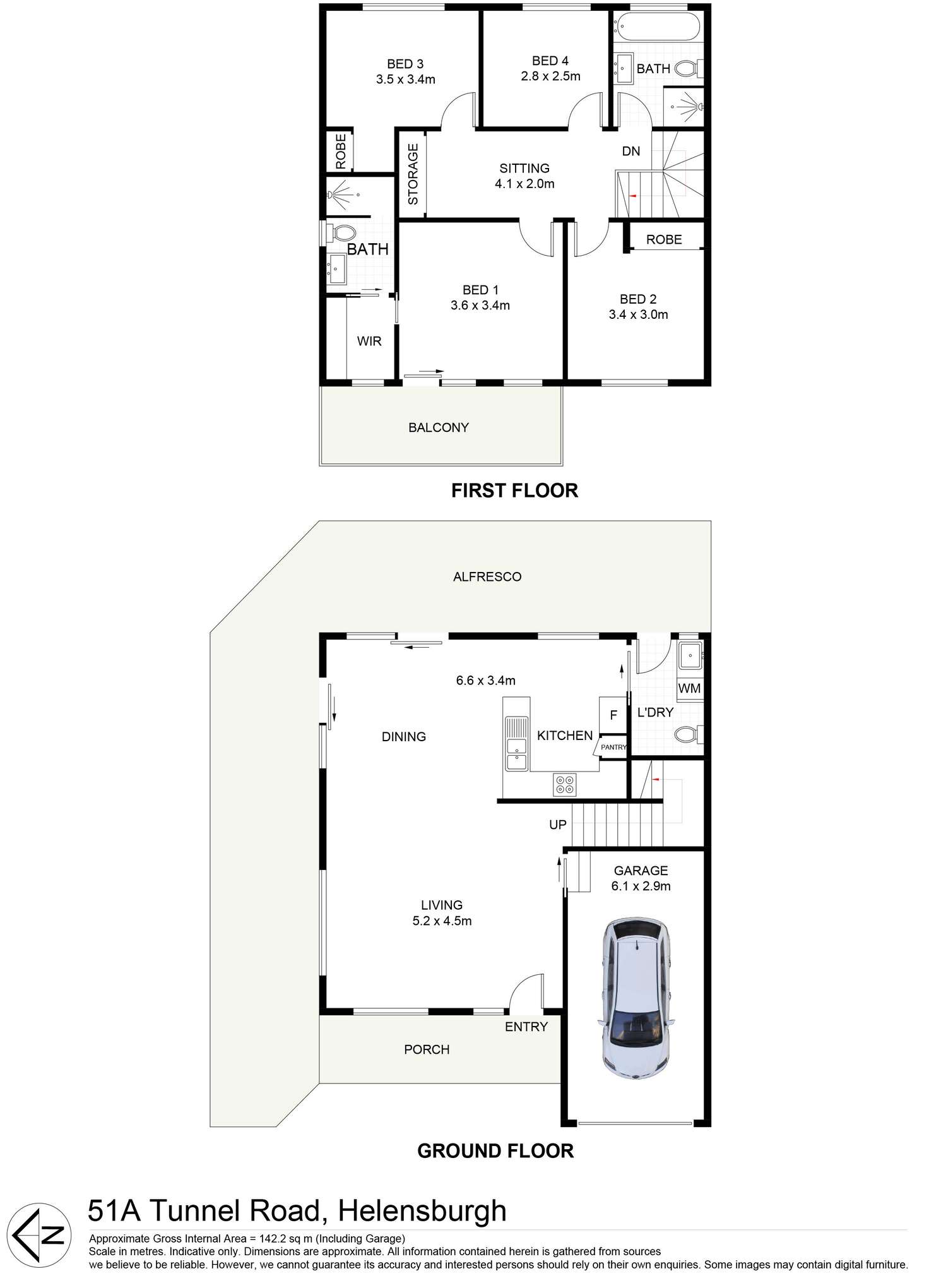 Floorplan of Homely semiDetached listing, 51A Tunnel Road, Helensburgh NSW 2508