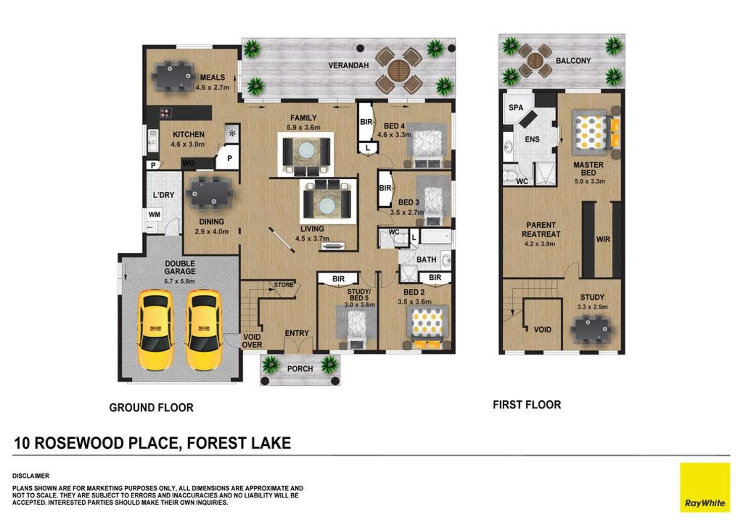 Floorplan of Homely house listing, 10 Rosewood Place, Forest Lake QLD 4078