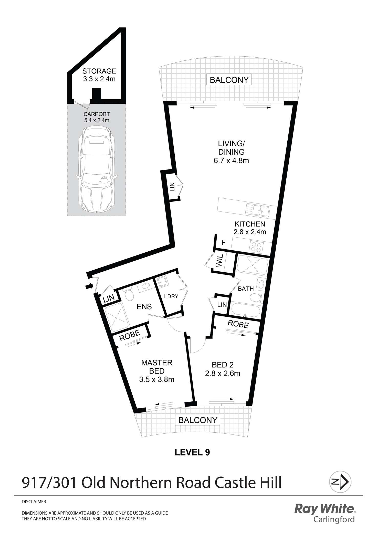 Floorplan of Homely apartment listing, 917/301 Old Northern Road, Castle Hill NSW 2154