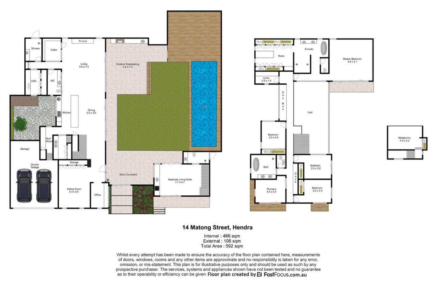 Floorplan of Homely house listing, 14 Matong Street, Hendra QLD 4011