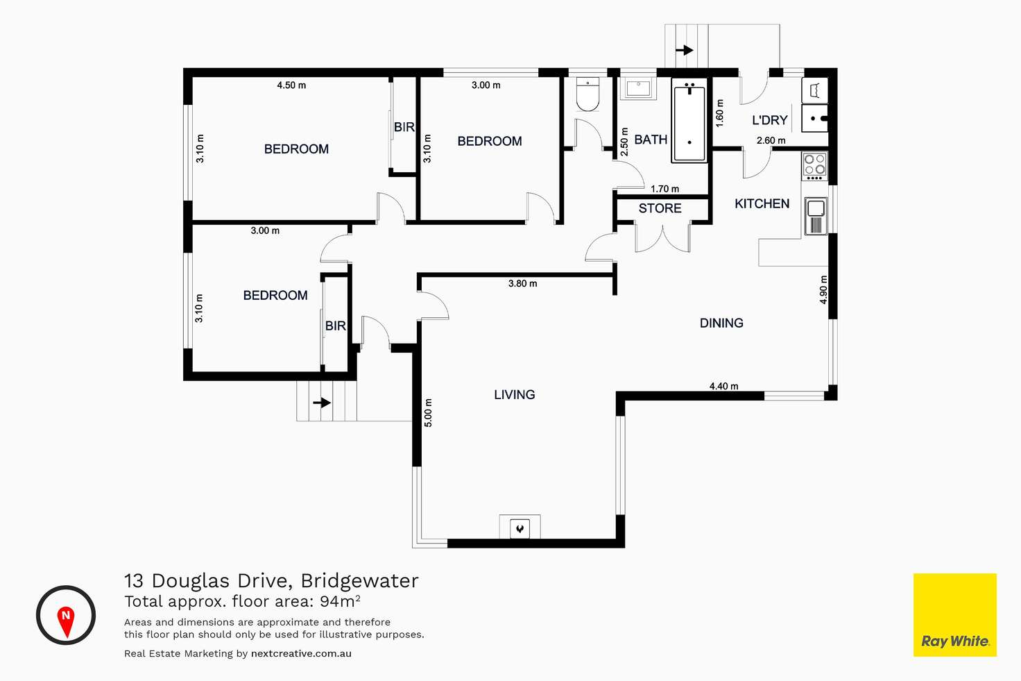 Floorplan of Homely house listing, 13 Douglas Drive, Bridgewater TAS 7030