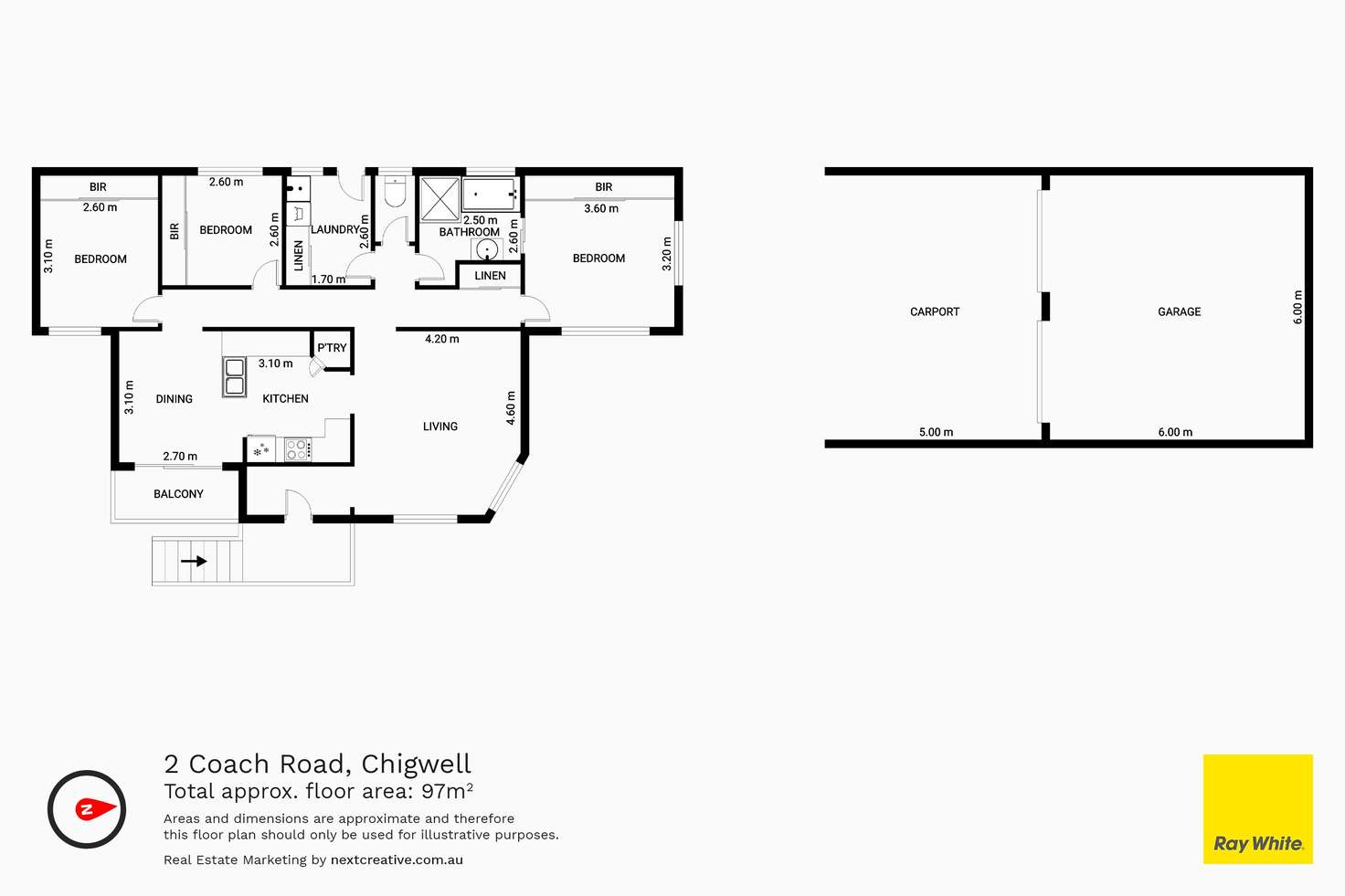 Floorplan of Homely house listing, 2 Coach Road, Chigwell TAS 7011