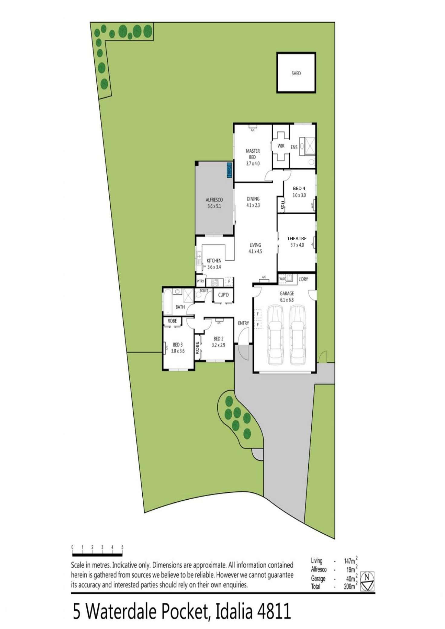 Floorplan of Homely house listing, 5 Waterdale Pocket, Idalia QLD 4811
