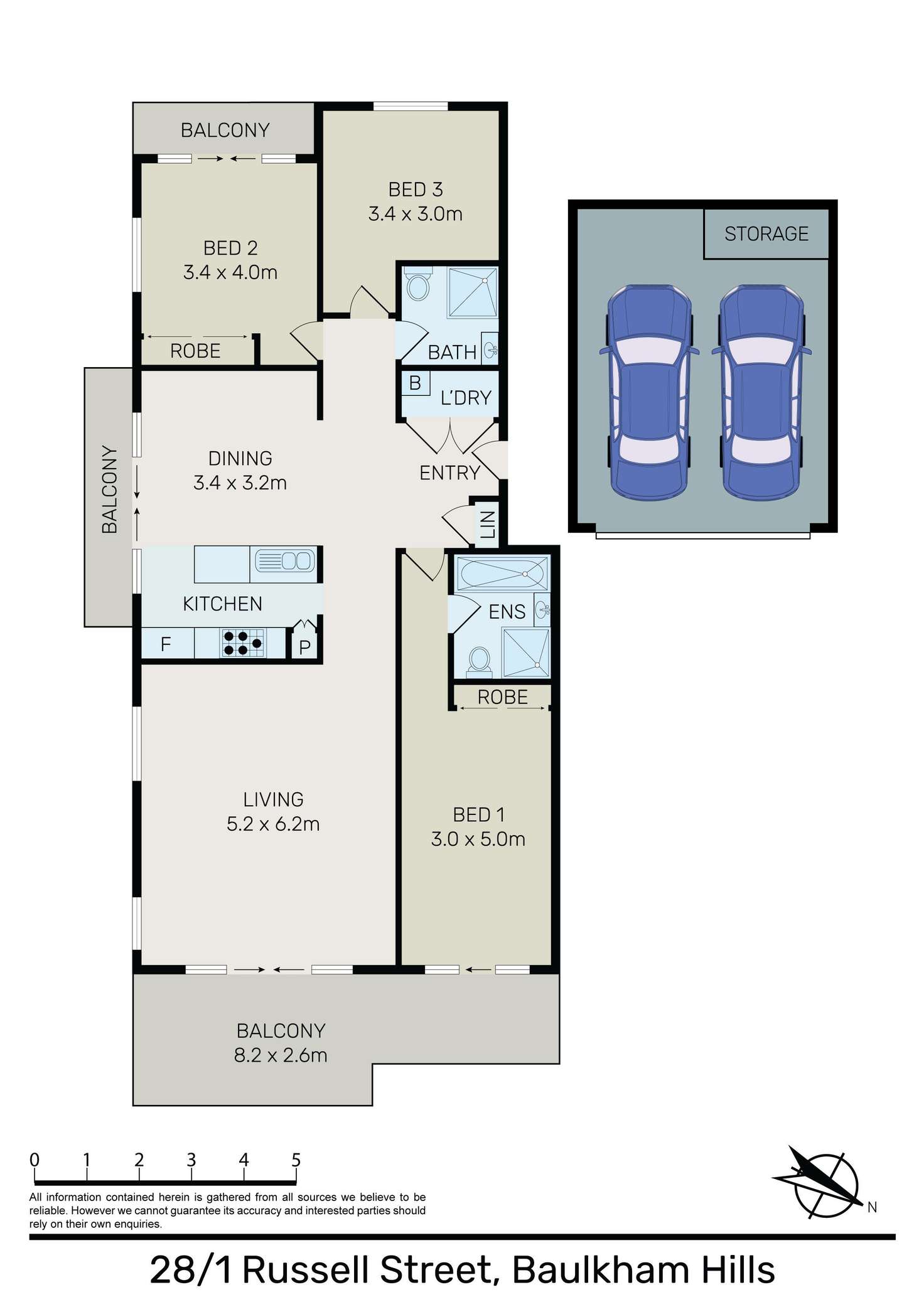 Floorplan of Homely unit listing, 28/1 Russell Street, Baulkham Hills NSW 2153
