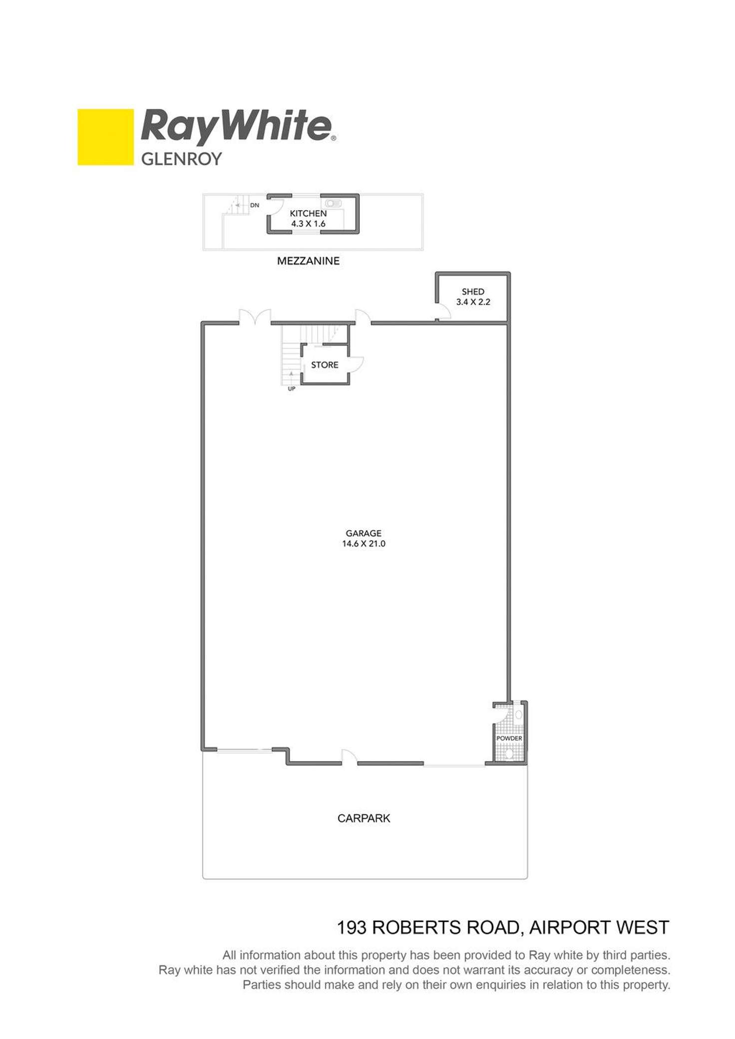 Floorplan of Homely warehouse listing, 193 Roberts Road, Airport West VIC 3042