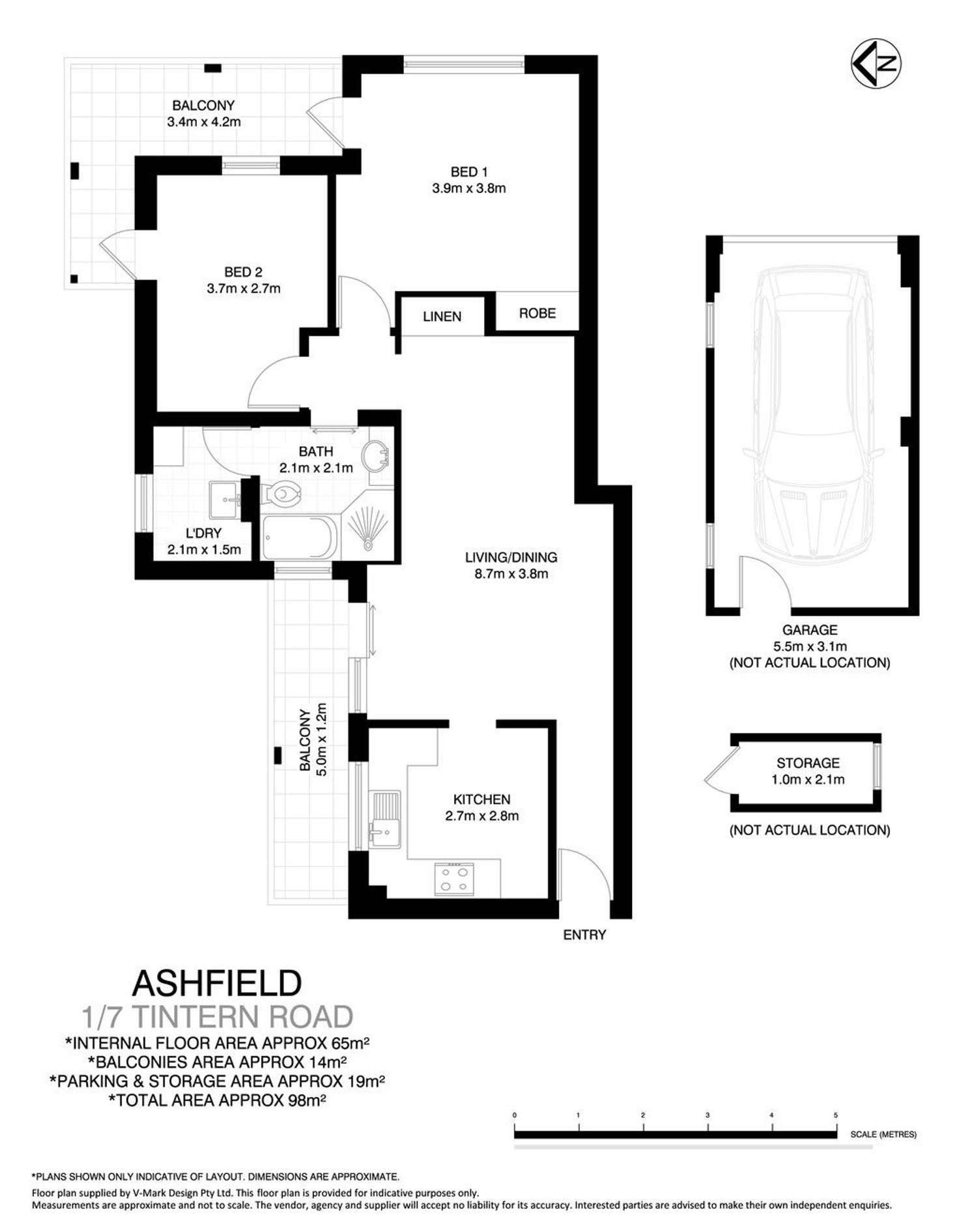 Floorplan of Homely apartment listing, 1/7 Tintern Road, Ashfield NSW 2131