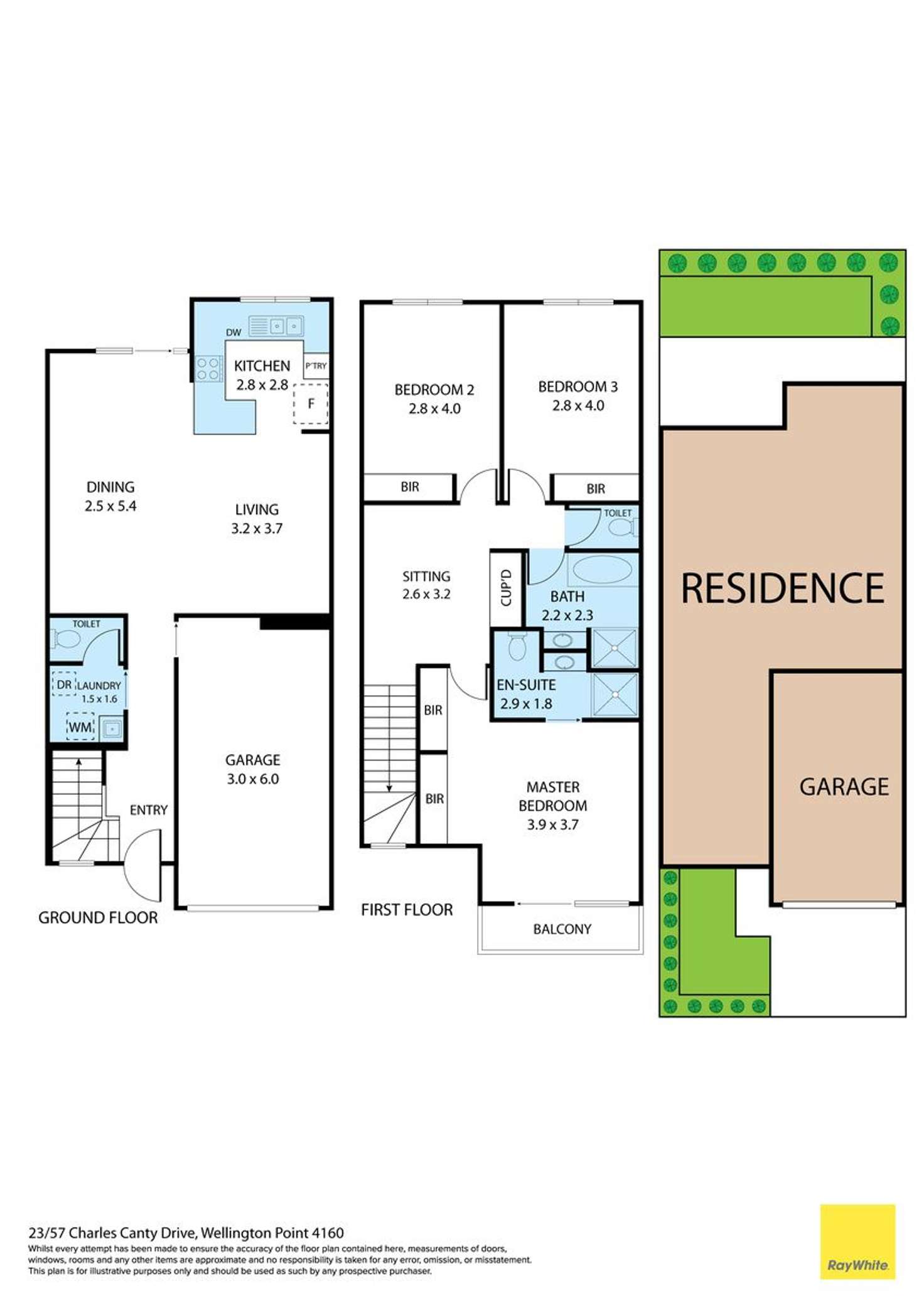 Floorplan of Homely townhouse listing, 23/57 Charles Canty Drive, Wellington Point QLD 4160