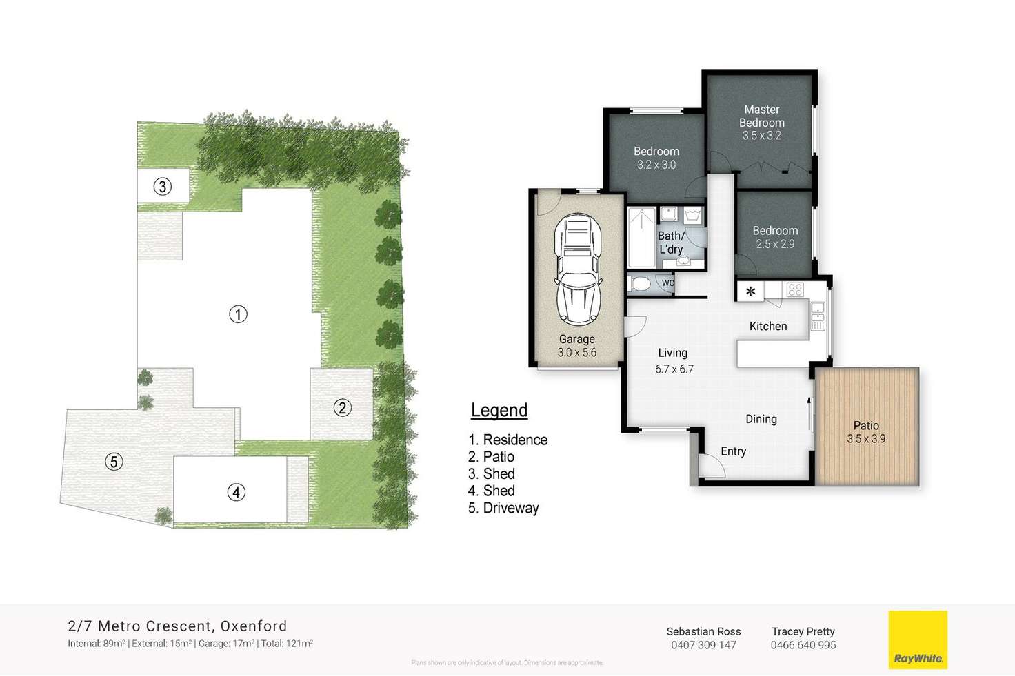 Floorplan of Homely semiDetached listing, 2/7 Metro Crescent, Oxenford QLD 4210