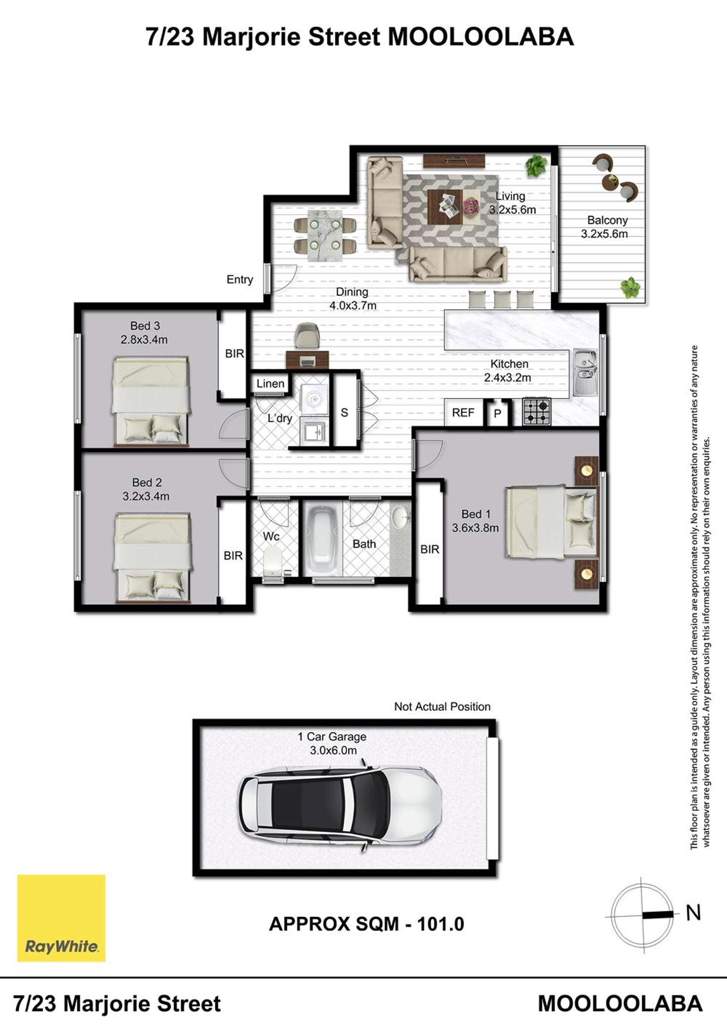 Floorplan of Homely unit listing, 7/23 Marjorie Street, Mooloolaba QLD 4557