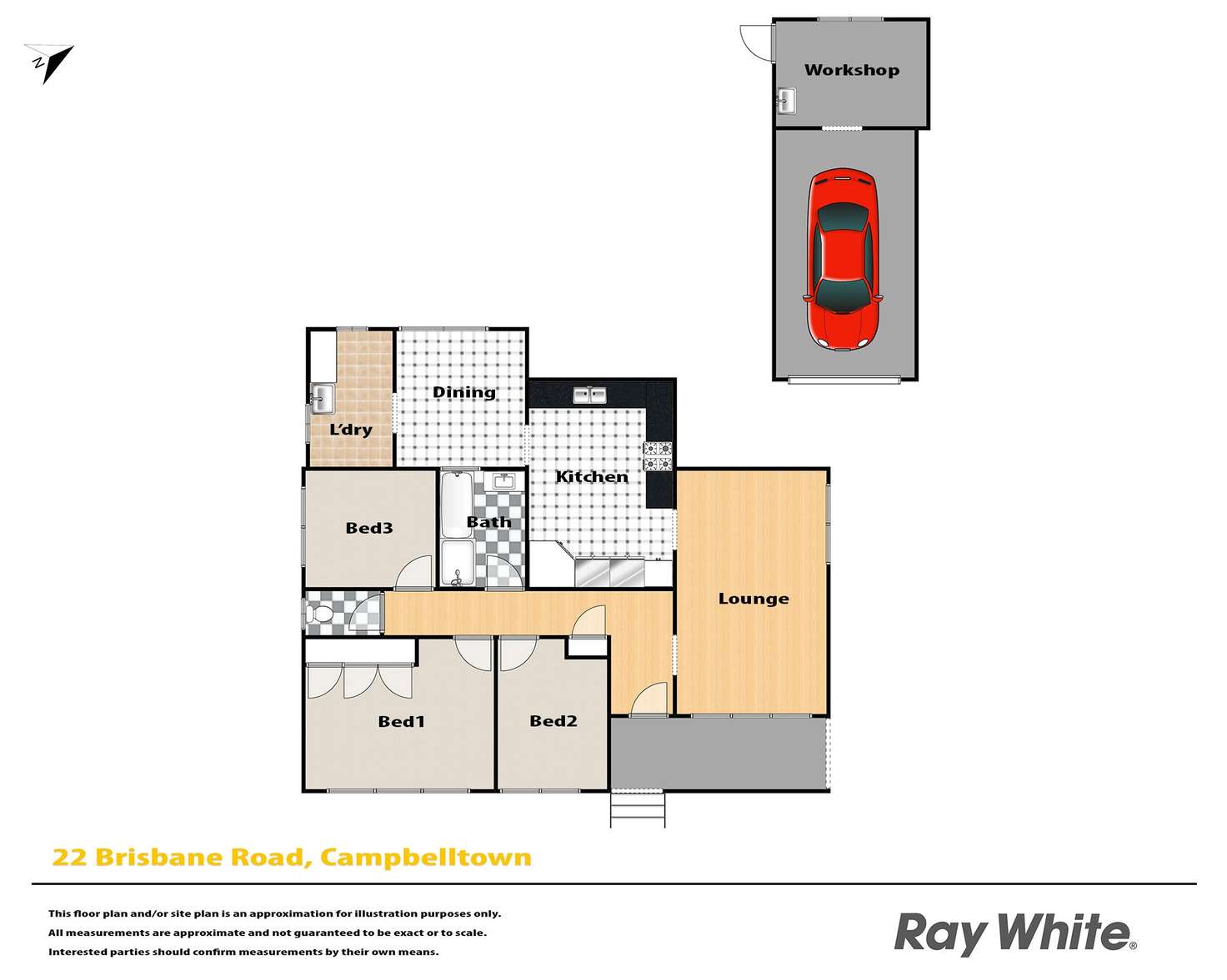 Floorplan of Homely house listing, 22 Brisbane Road, Campbelltown NSW 2560