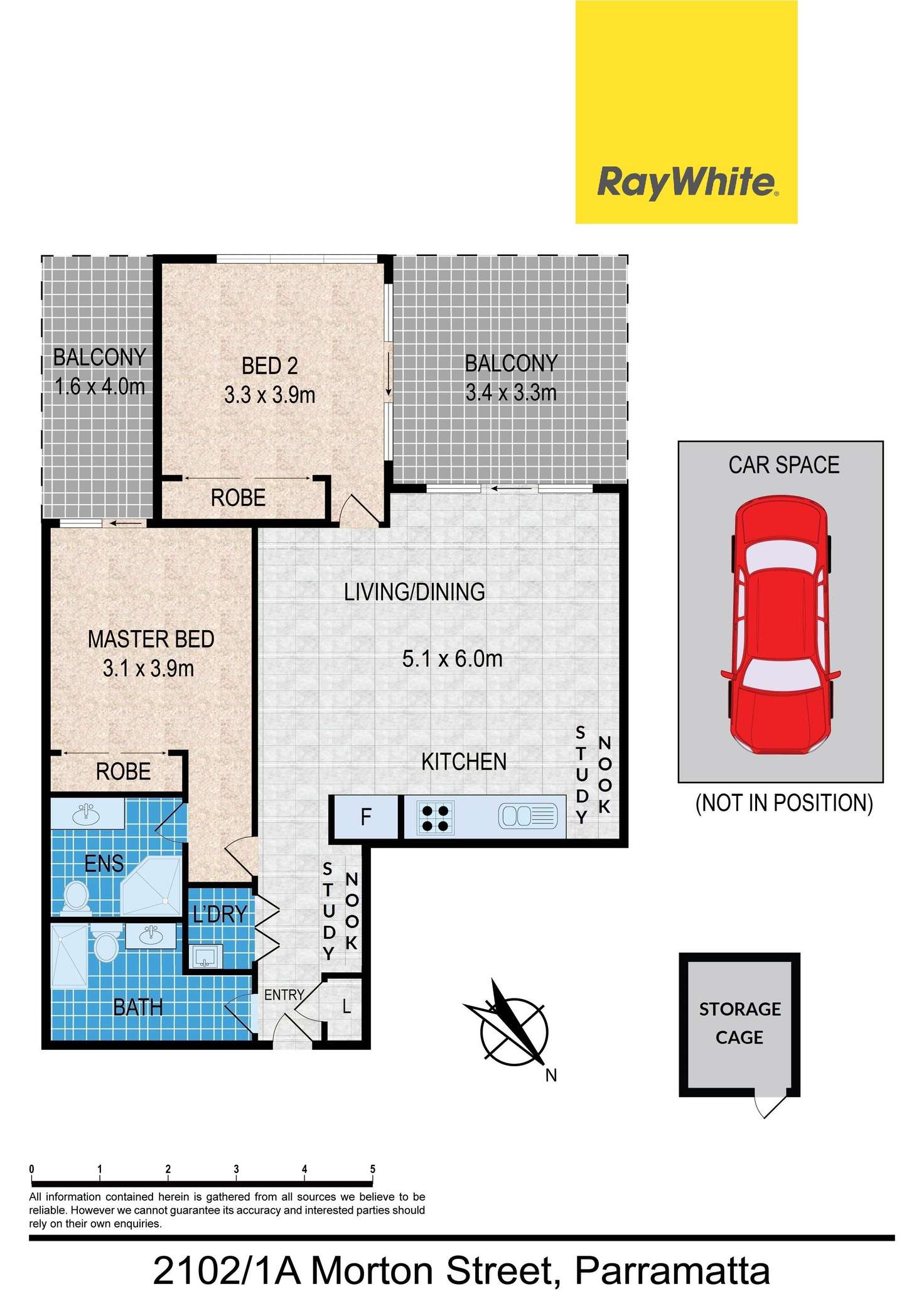 Floorplan of Homely apartment listing, 2102/1A Morton Street, Parramatta NSW 2150