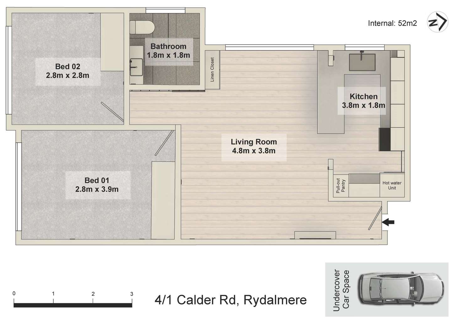 Floorplan of Homely apartment listing, 4/1 Calder Road, Rydalmere NSW 2116