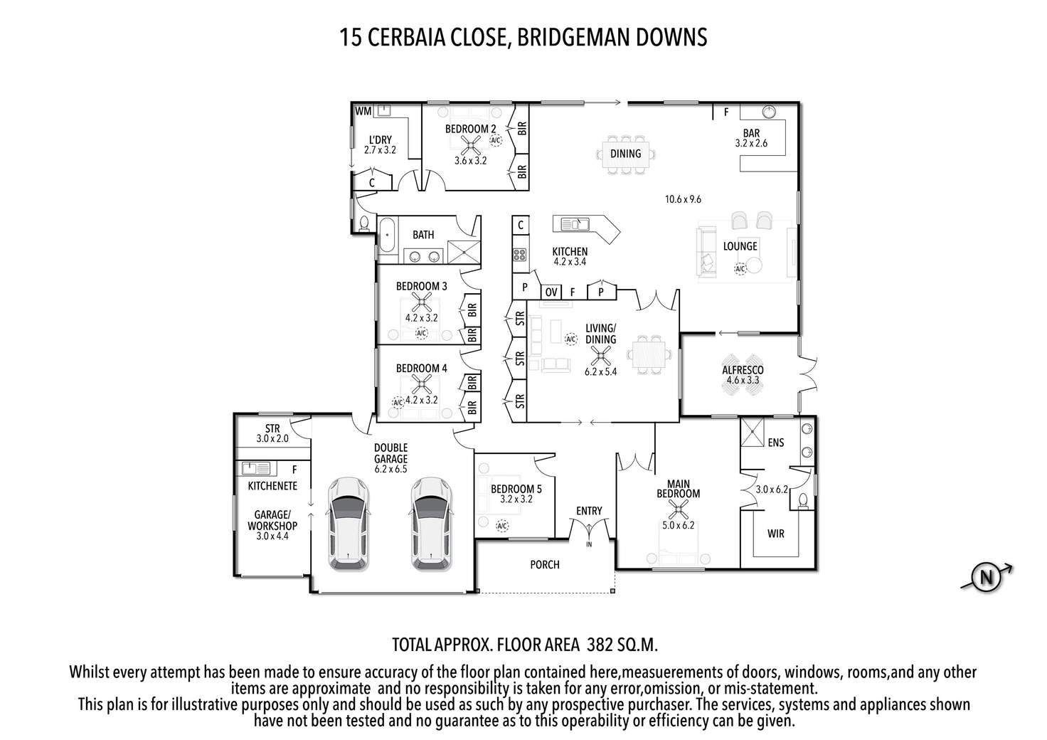 Floorplan of Homely house listing, 15 Cerbaia Close, Bridgeman Downs QLD 4035