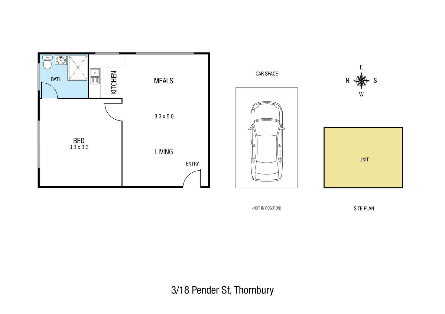 Floorplan of Homely unit listing, 3/18 Pender Street, Thornbury VIC 3071