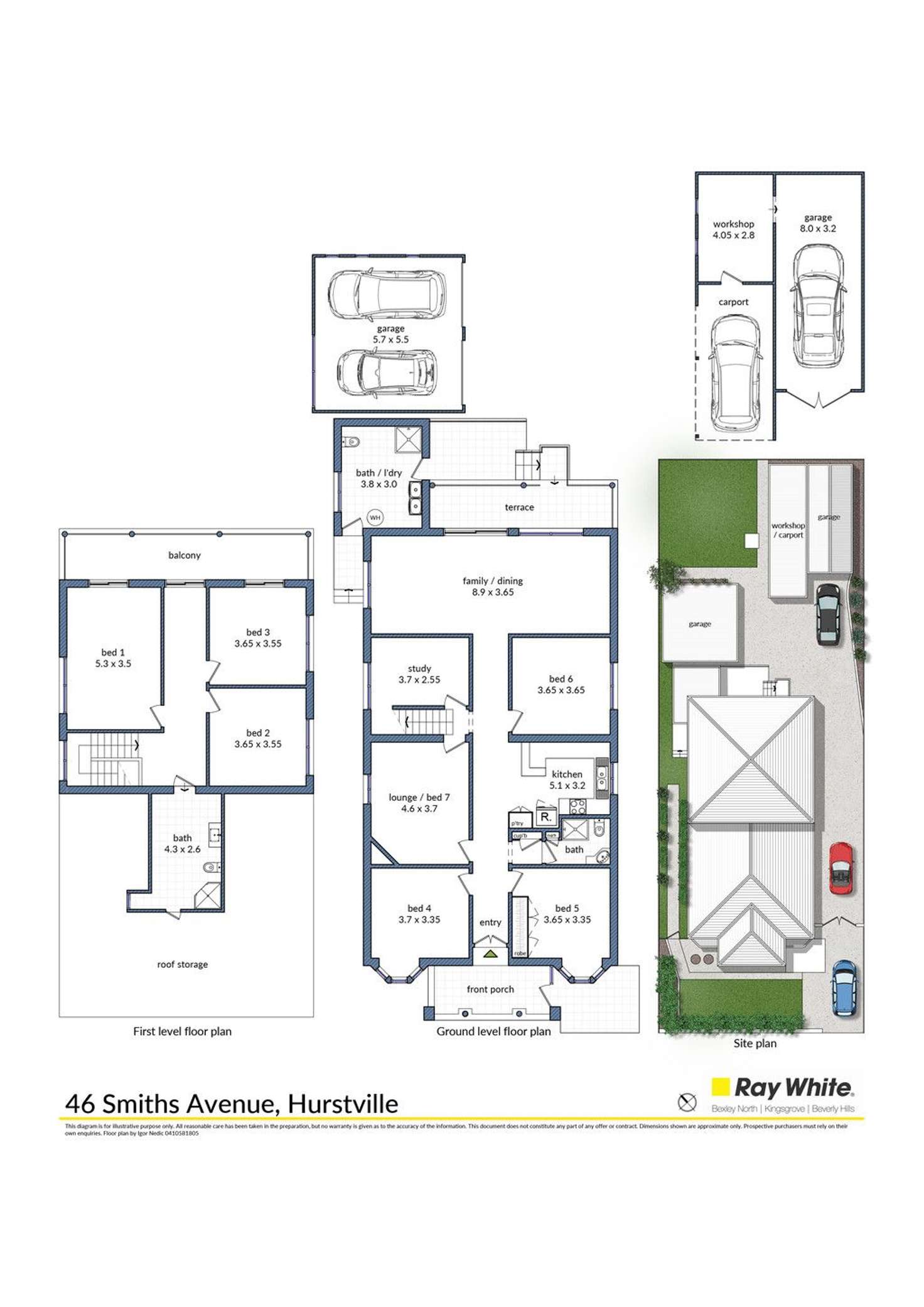 Floorplan of Homely house listing, 46 Smiths Avenue, Hurstville NSW 2220