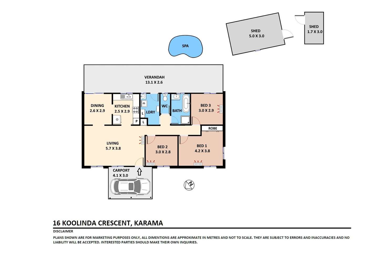 Floorplan of Homely house listing, 16 Koolinda Crescent, Karama NT 812