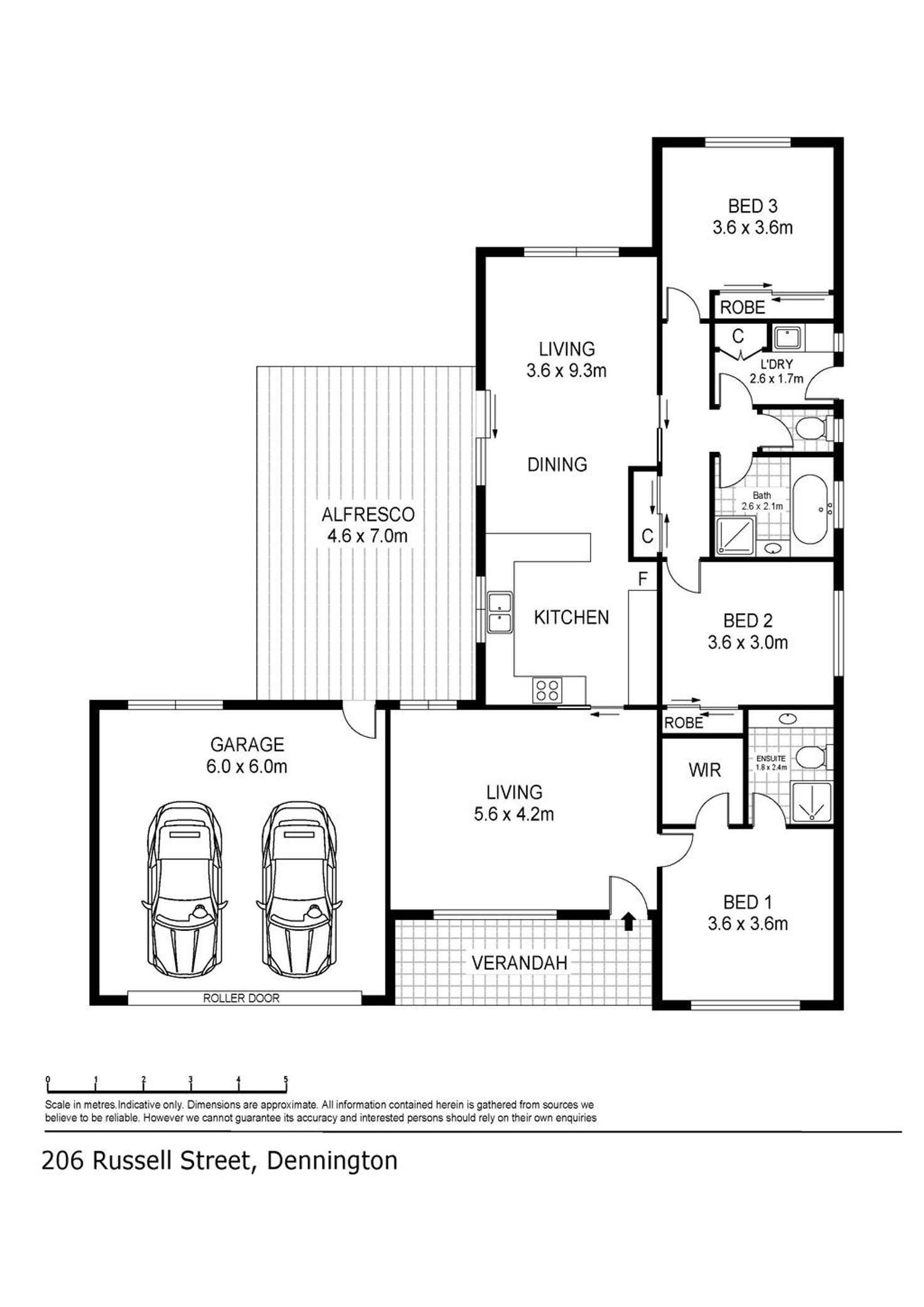 Floorplan of Homely house listing, 206 Russell Street, Dennington VIC 3280