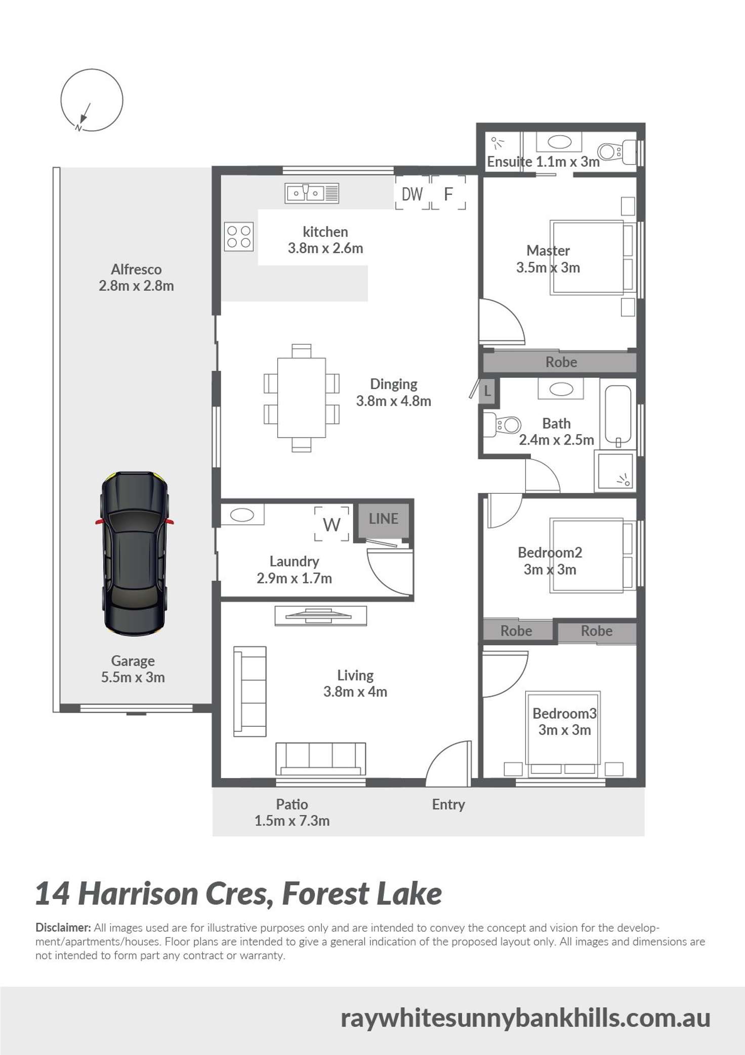 Floorplan of Homely house listing, 14 Harrison Crescent, Forest Lake QLD 4078
