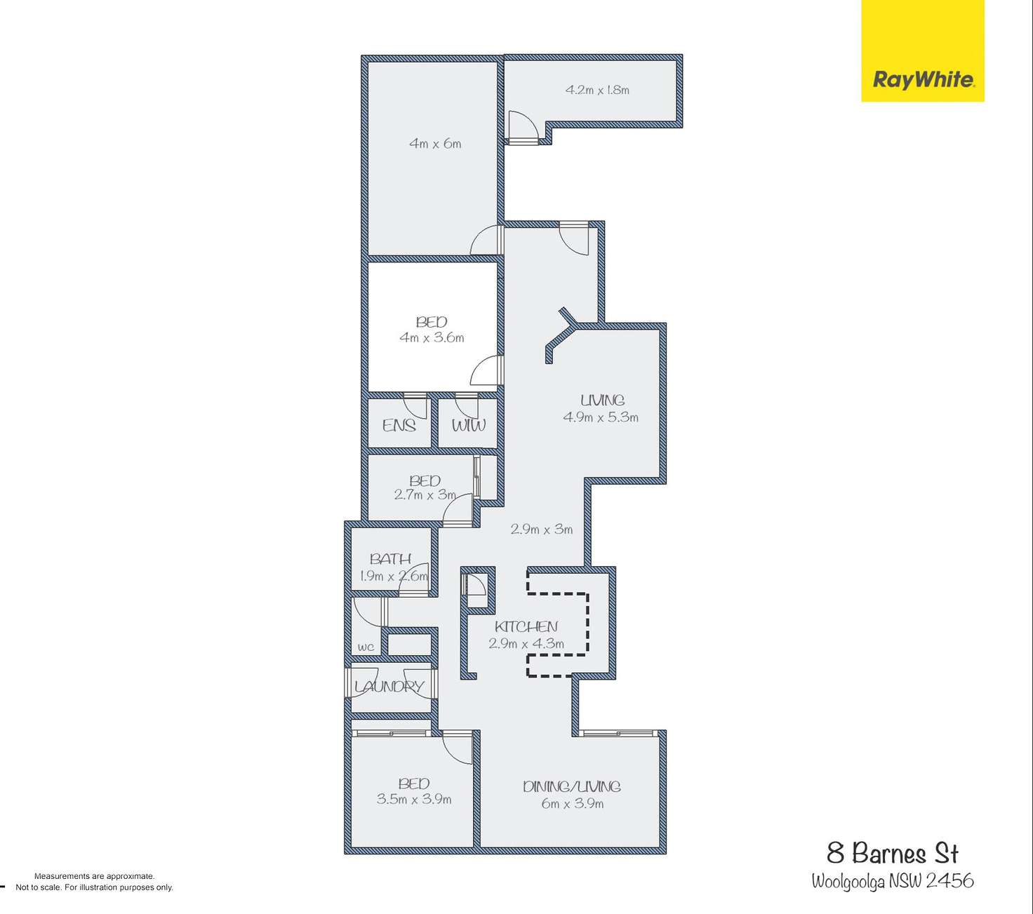 Floorplan of Homely house listing, 8 Barnes Street, Woolgoolga NSW 2456