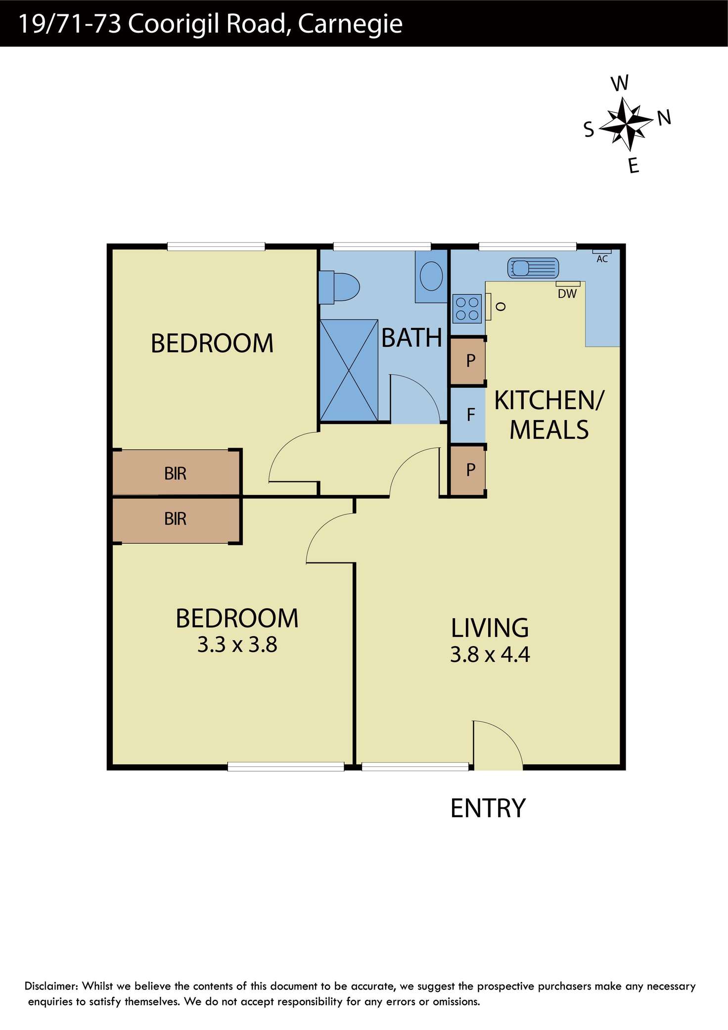 Floorplan of Homely apartment listing, 19/71-73 Coorigil Road, Carnegie VIC 3163