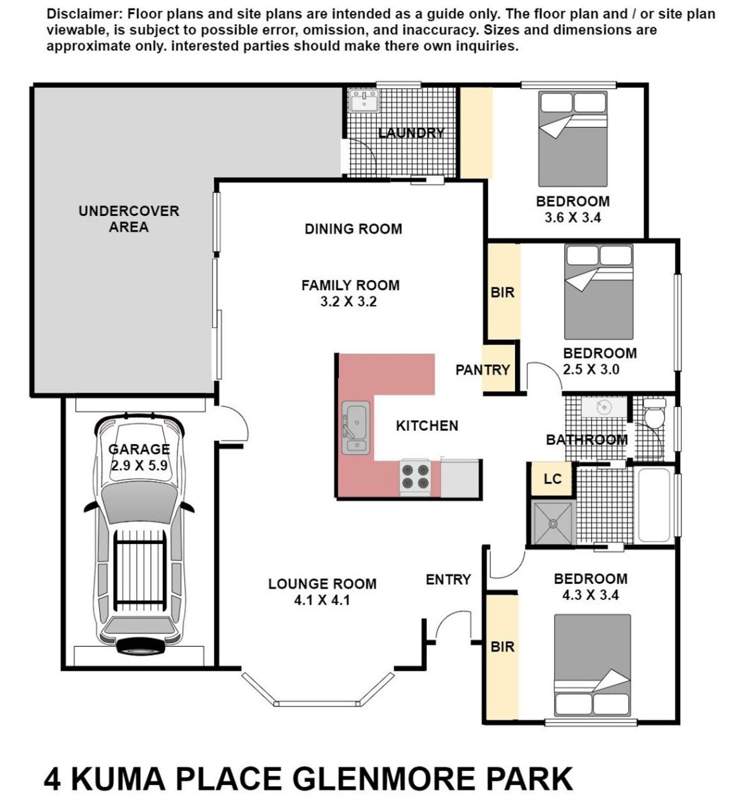 Floorplan of Homely house listing, 4 Kuma Place, Glenmore Park NSW 2745