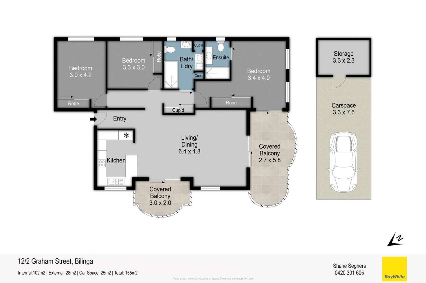 Floorplan of Homely unit listing, 12/2 Graham Street, Bilinga QLD 4225