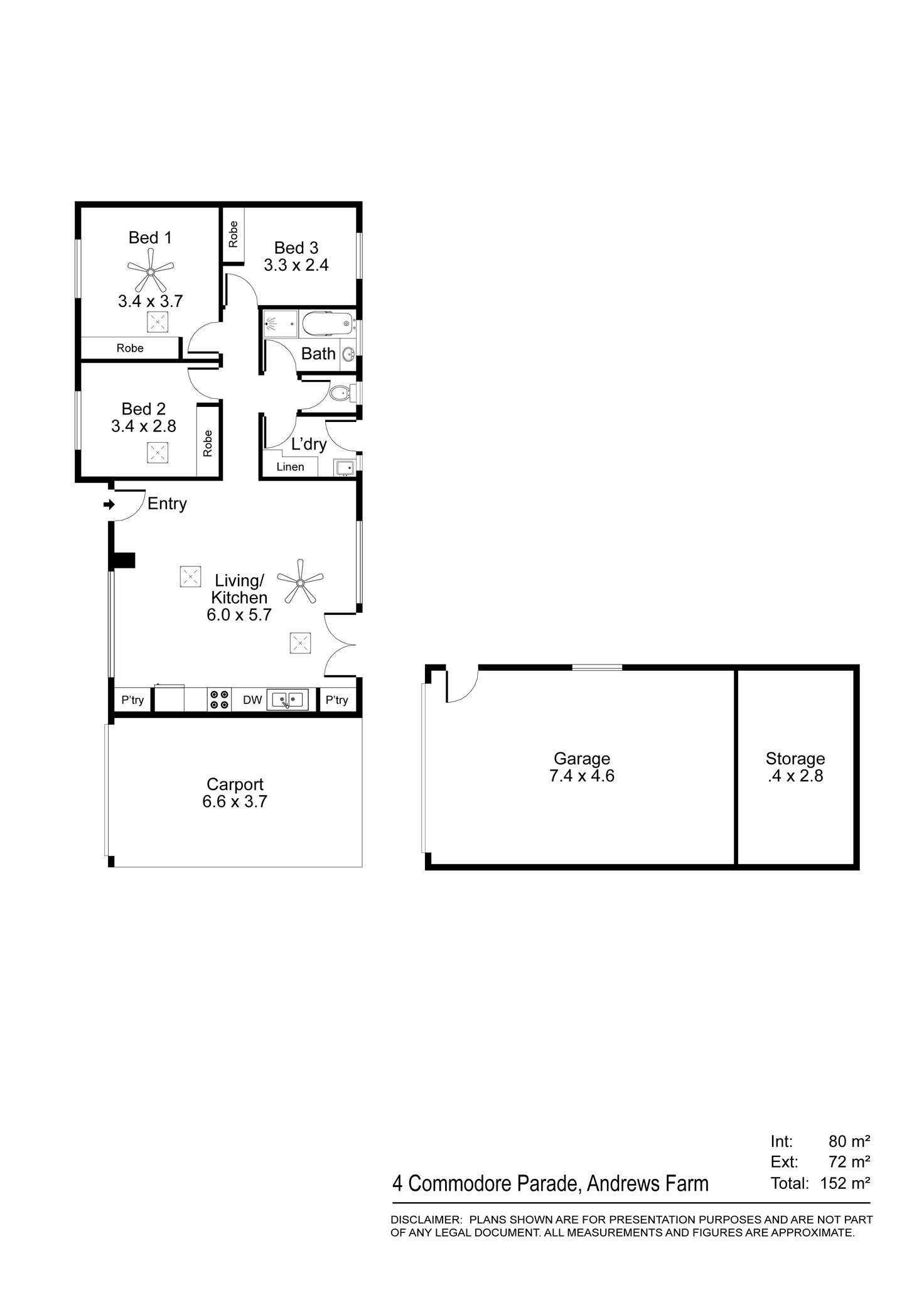 Floorplan of Homely house listing, 4 Commodore Parade, Andrews Farm SA 5114