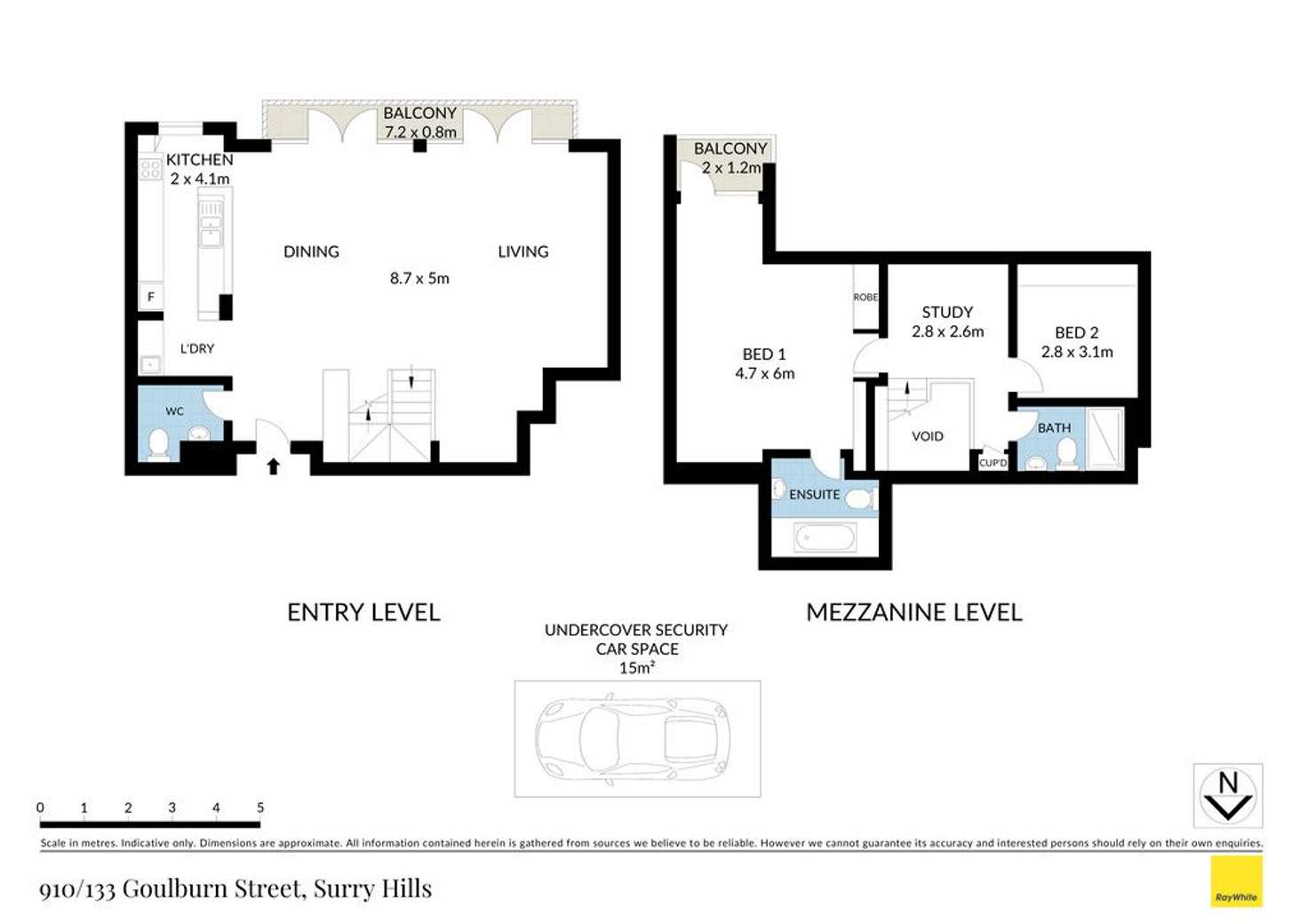 Floorplan of Homely apartment listing, 910/133 Goulburn Street, Surry Hills NSW 2010