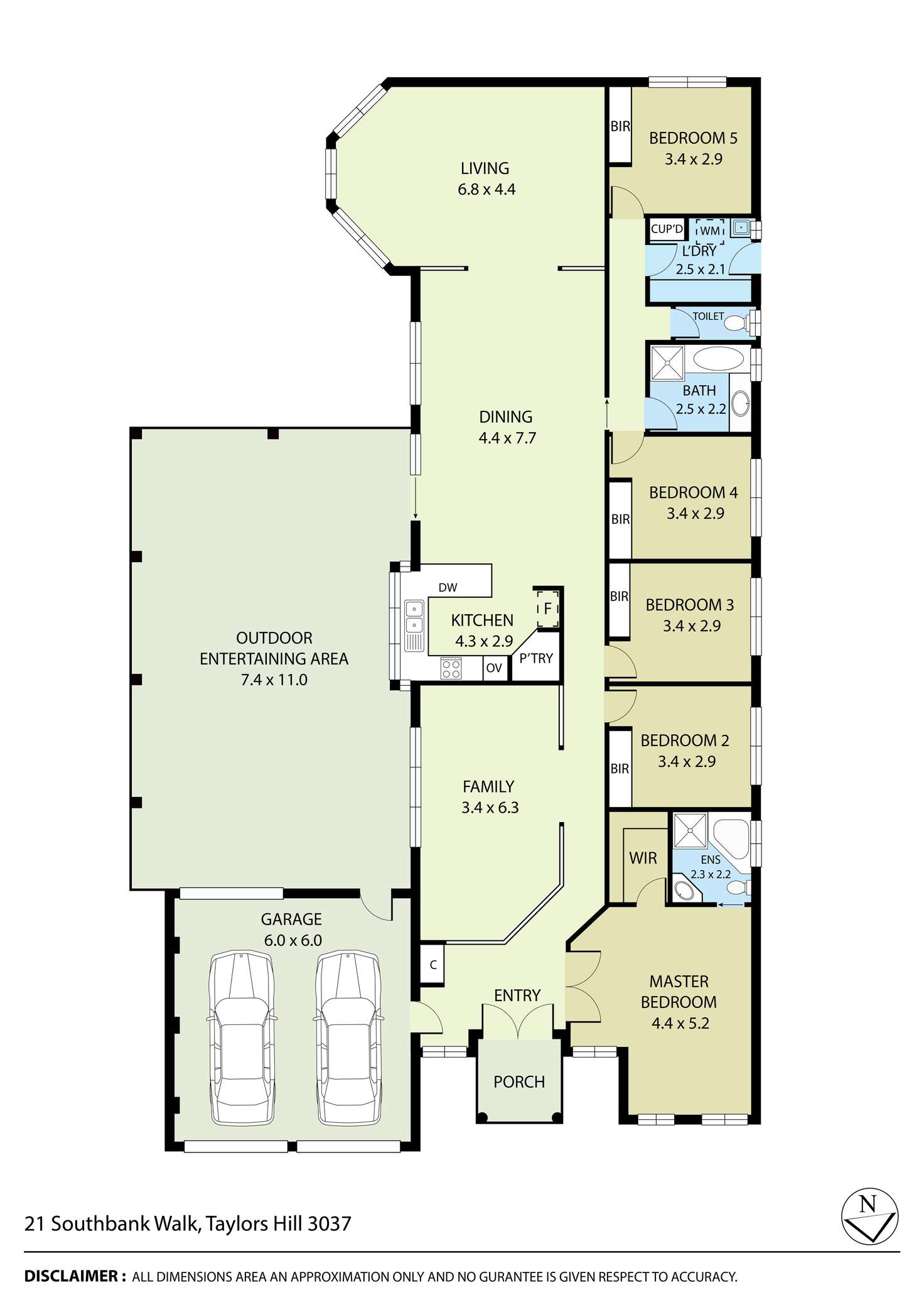 Floorplan of Homely house listing, 21 Southbank Walk, Taylors Hill VIC 3037