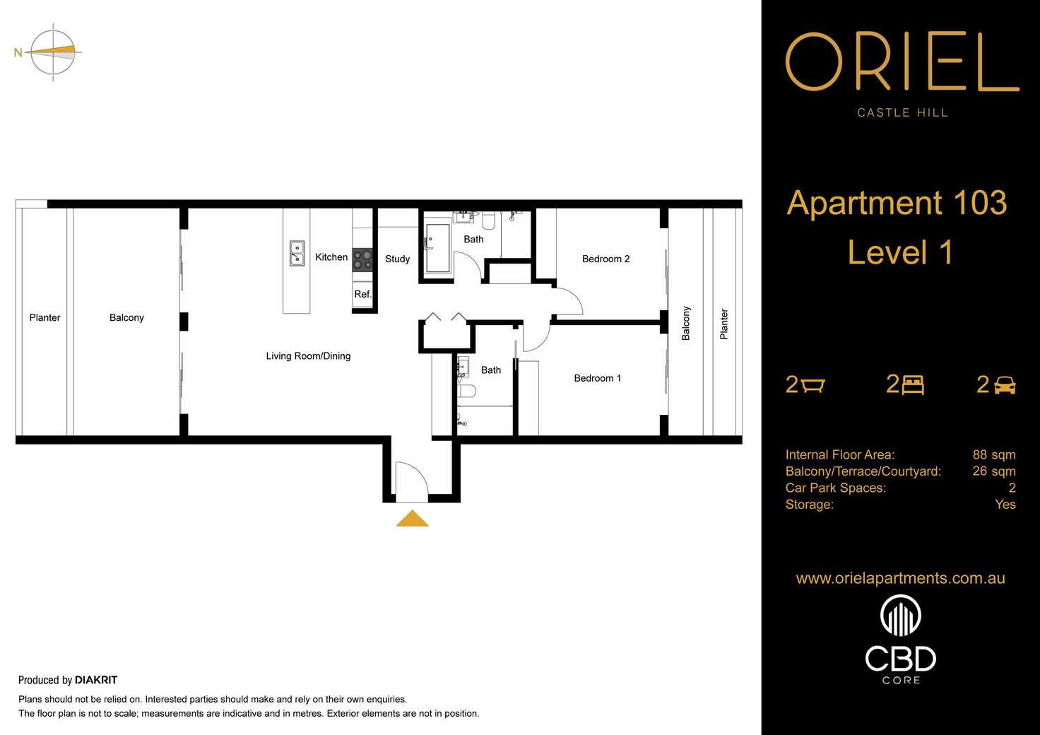 Floorplan of Homely house listing, 103/33 Dawes Avenue, Castle Hill NSW 2154