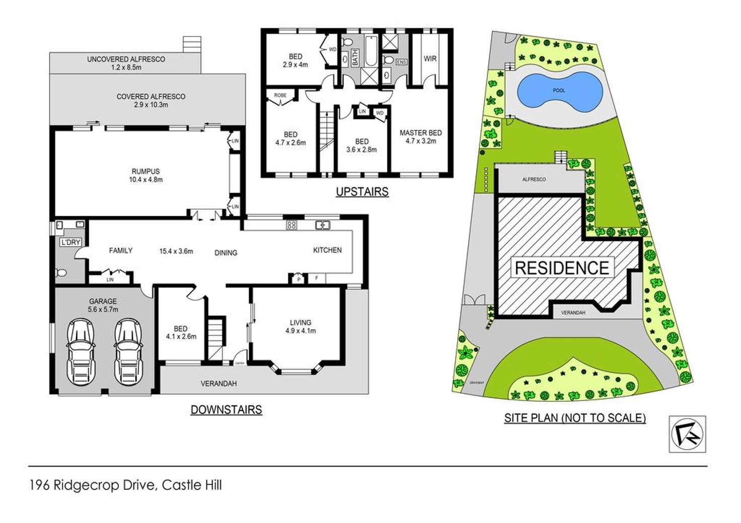Floorplan of Homely house listing, 196 Ridgecrop Drive, Castle Hill NSW 2154