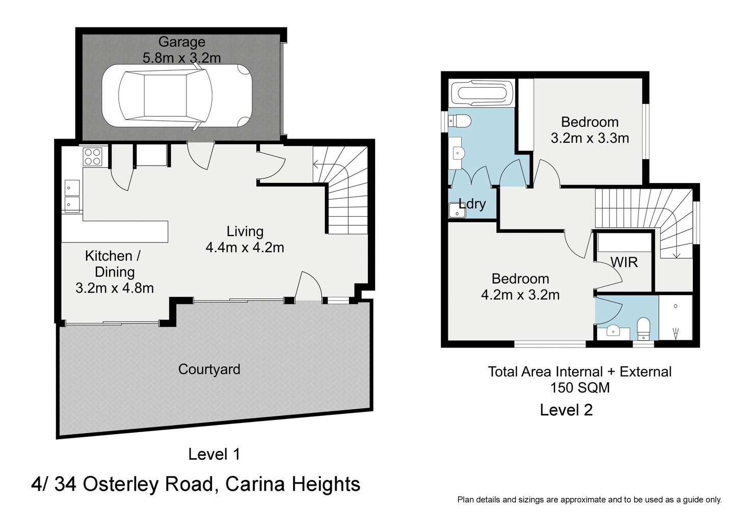 Floorplan of Homely townhouse listing, 4/34 Osterley Road, Carina Heights QLD 4152