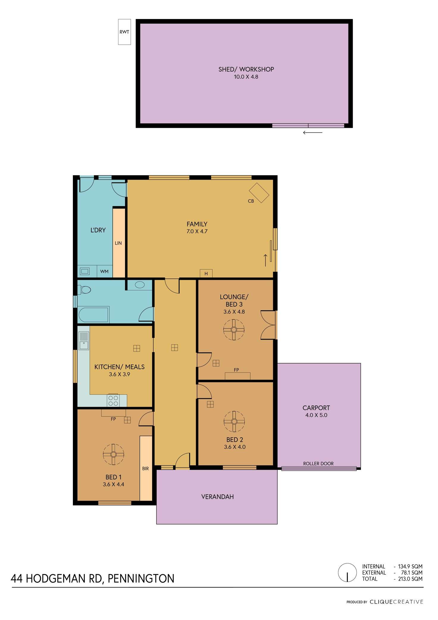 Floorplan of Homely house listing, 44 Hodgeman Road, Pennington SA 5013