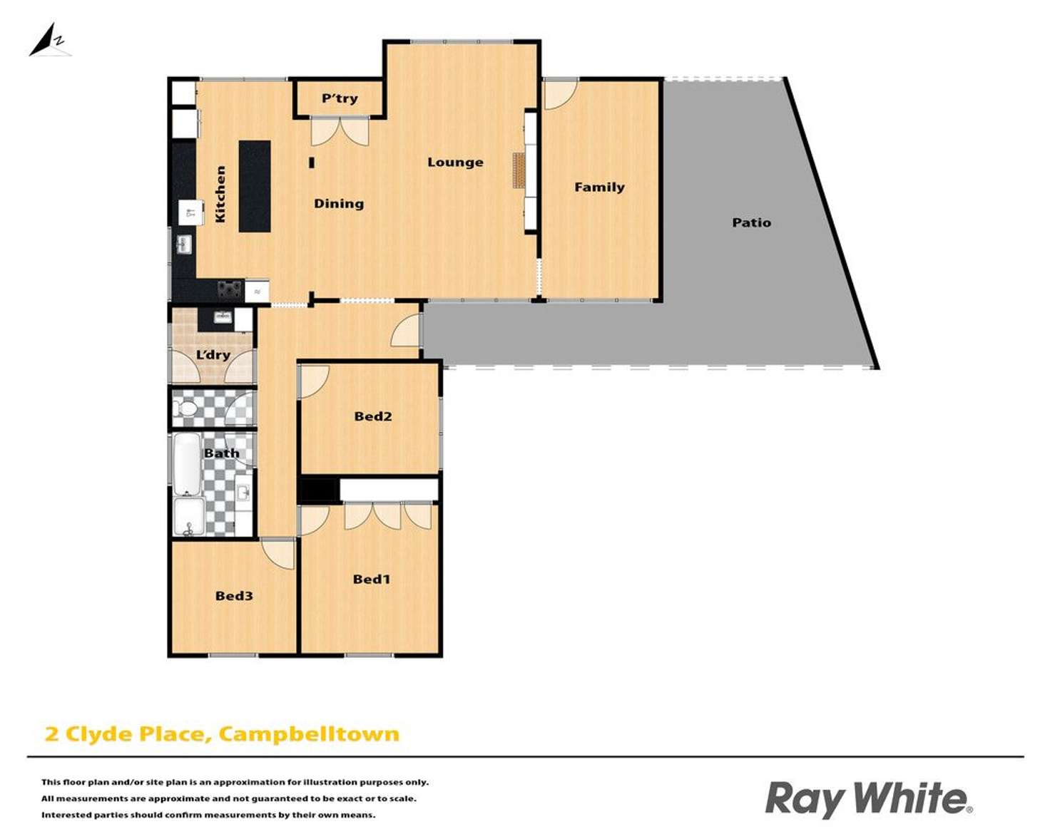 Floorplan of Homely house listing, 2 Clyde Place, Campbelltown NSW 2560